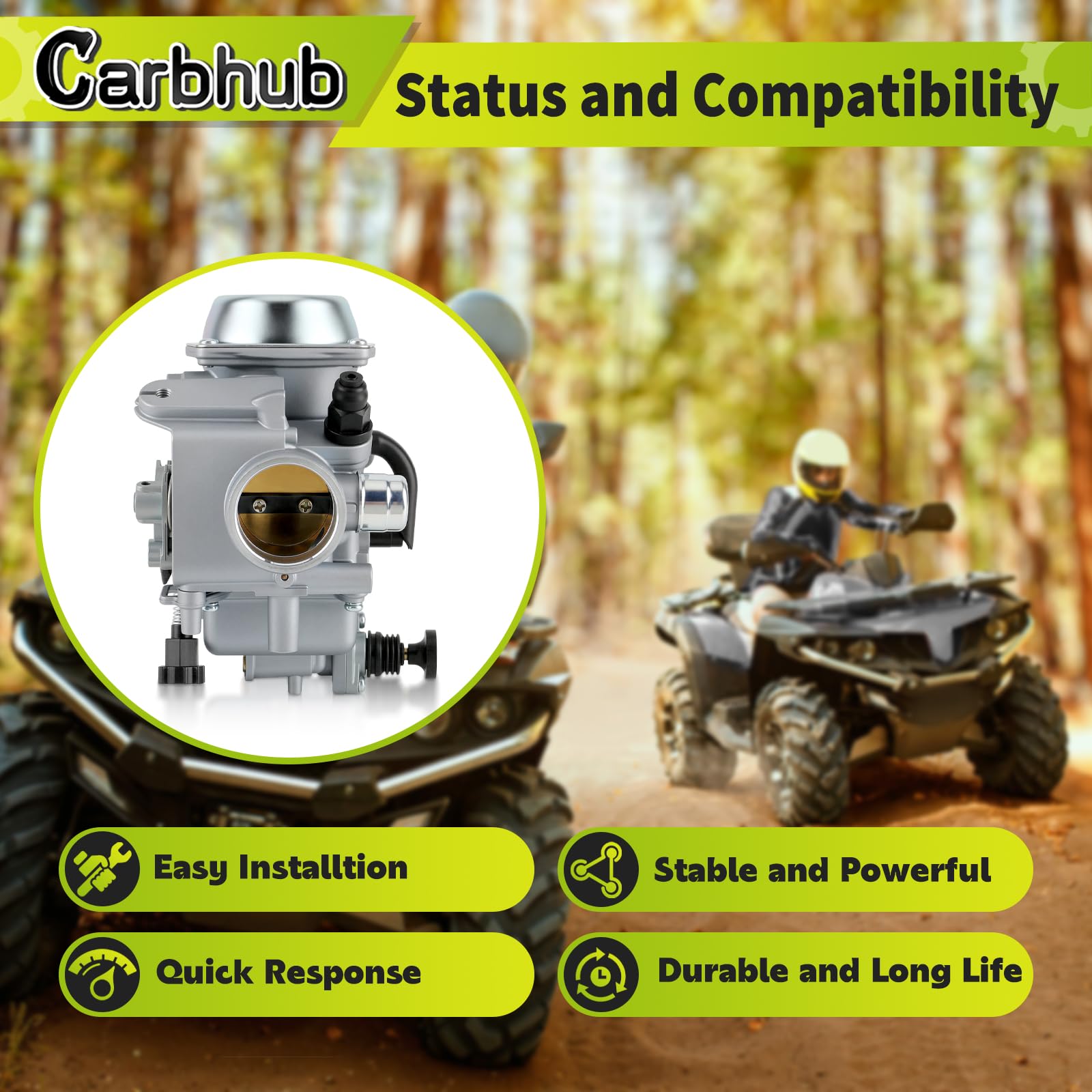 Carbhub Carburetor For Honda Fourtrax 300 350 Foreman 400 450 Rancher 350 Carb, Fourtrax 300 Carburetor, Foreman 450, Rancher 35