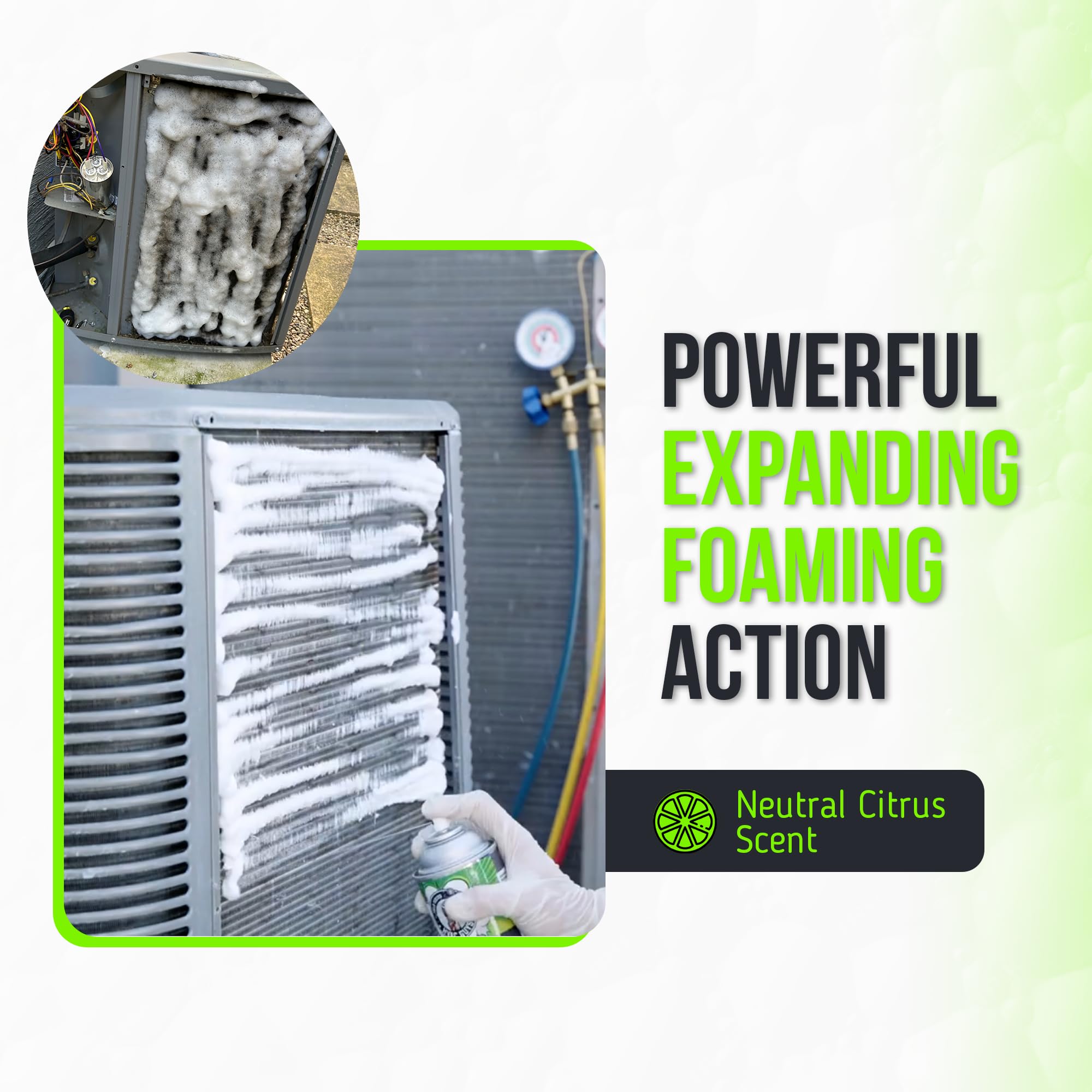 Leak Saver Hvac Guys Foam Blaster Air Conditioner Cleaner - Ac Coil Cleaner Foaming No Rinse Formula - Coil Cleaner For Ac Unit