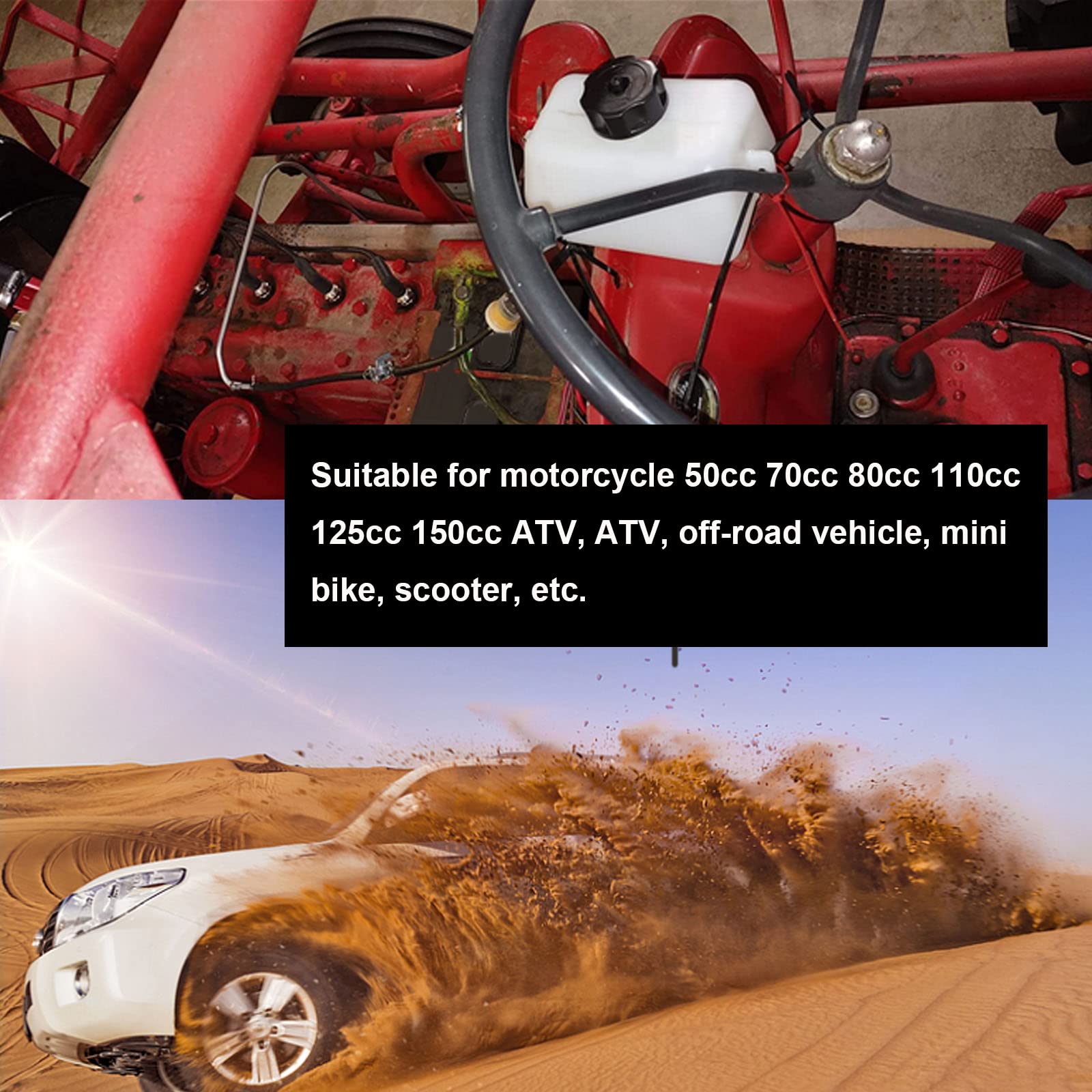 Taiss 3/16' Inline Gas Fuel Petcock On-Off Switch Shut Off Valve .Suitable For Motorcycles 50Cc 70Cc 80Cc 110Cc 125Cc 150Cc Atv Mini Bike Go Kart