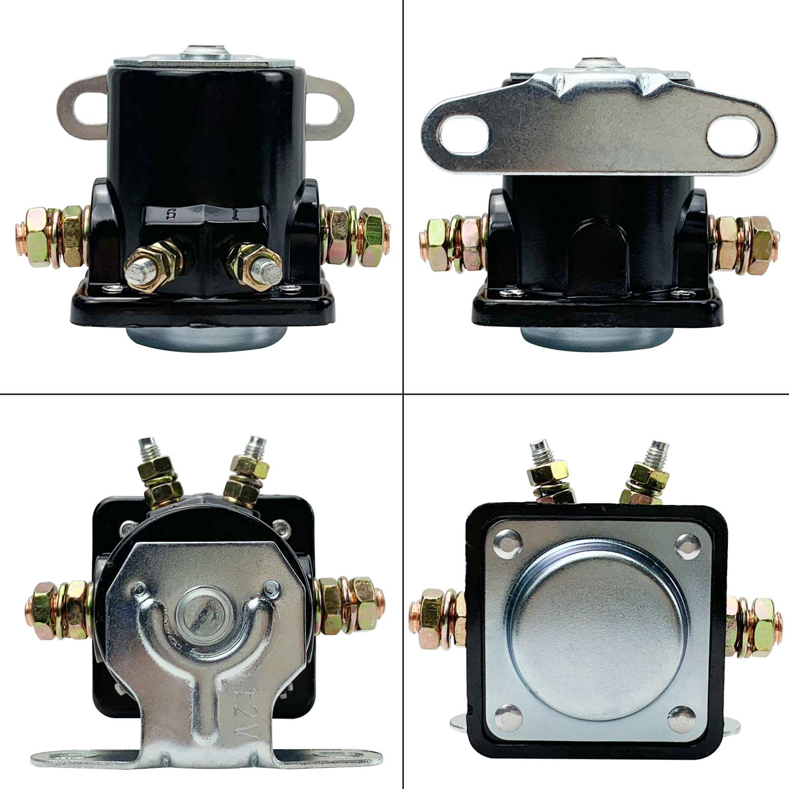 Hot Rod Starter Solenoid Relay 12V Replacement For 1956-Up Fo-Rd B6Az-11450-A B-6A-11450A C6Af C7Af C9Af C3912 Sw-3 Sw3 D2Af11450Aa 50-430 Black