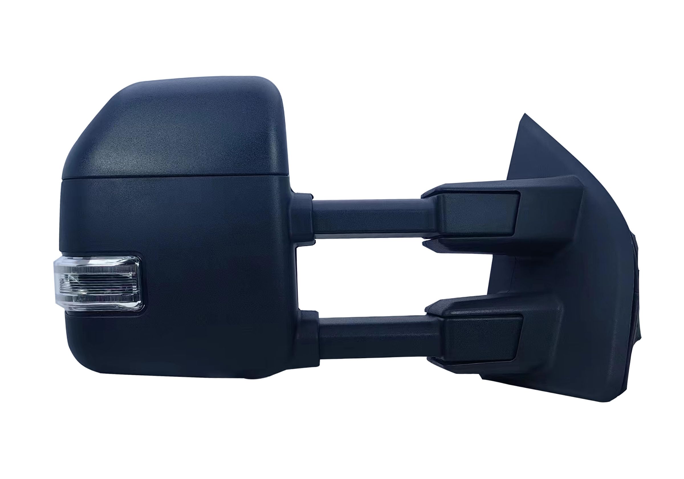 Passenger Right Side Door Towing Mirror Power and Heated with Signal Light and BLIS Textured and Chrome Back Cover For Ford F-15