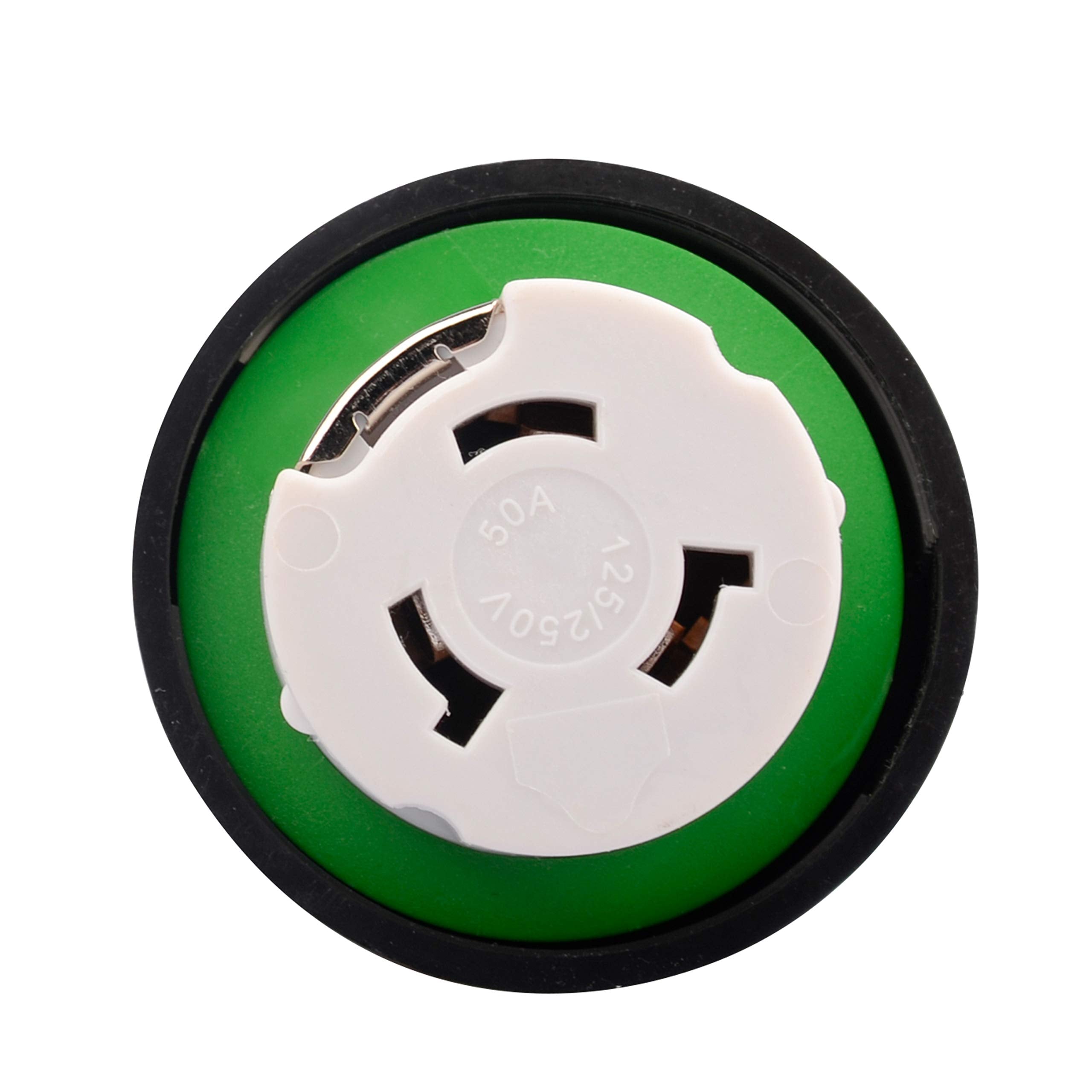 Rvguard 3 Prong 15 Amp To 50 Amp Rv Adapter Plug With Locking Connector, 5-15P To Ss2-50R Locking Connector