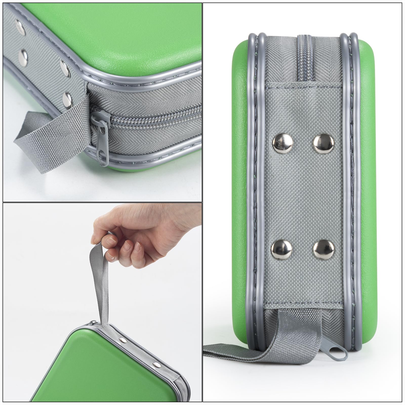 Uentip Cd Case For Car,48 Capacity Dvd Case Portable Zipper Cd Case Holder Large Storage Cd Wallet Cd Organizer Home Travel (Gre