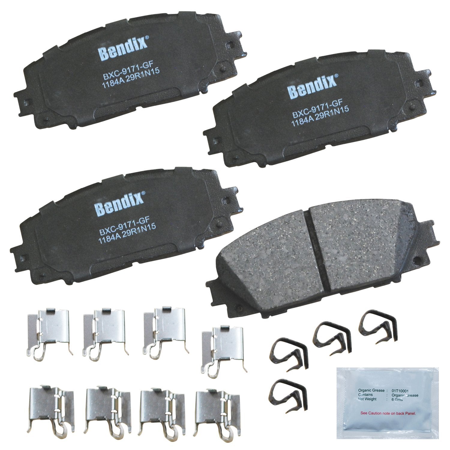 Bendix Priority1 Cfc1184A Ceramic Front Brake Pads For Select Models Lexus Ct200H, Toyota Corolla, Prius, Prius Awd-E, C, Plug-I