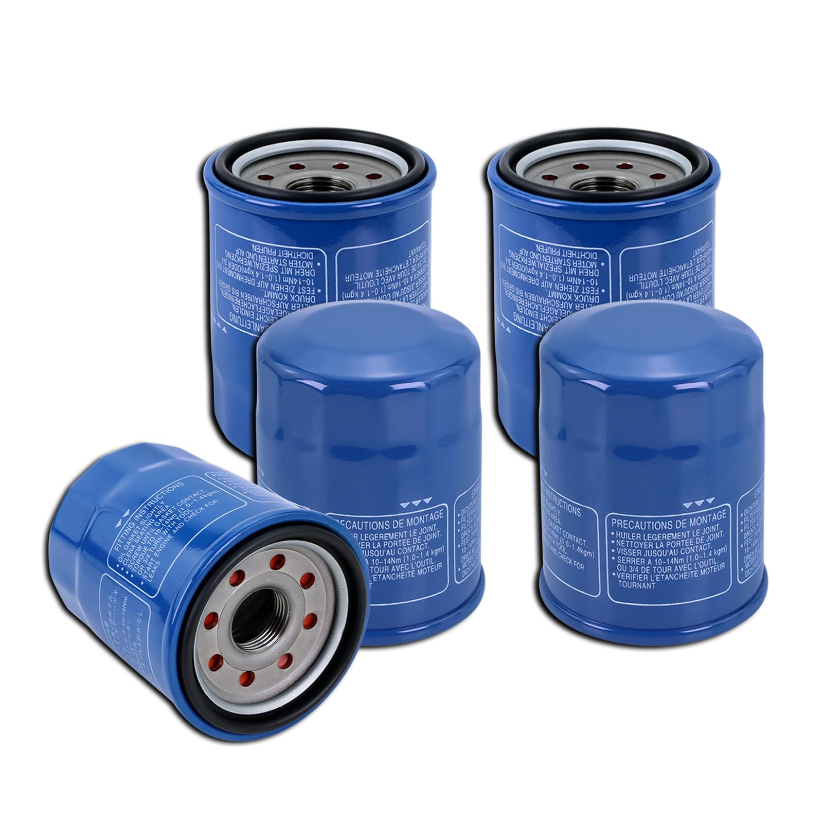 Kefly 15400-PLM-A02 Engine Oil Filters Compatible with Honda Accord CR-V Civic Acura, Replaces 15400-RTA-003, 15400-PR3-003 (5 P