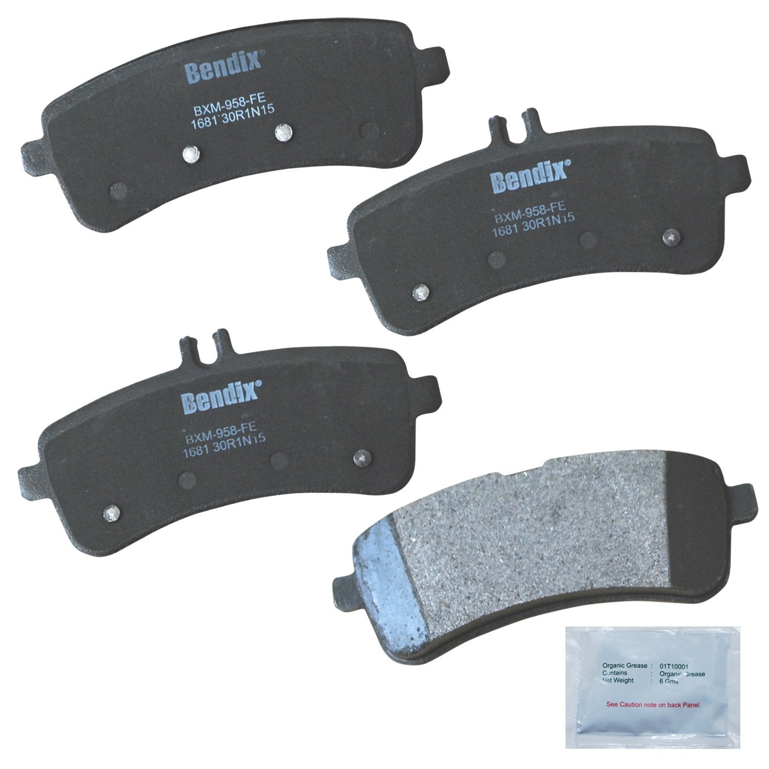 Bendix Priority1 Cfm1681 Semi-Metallic Rear Brake Pads For Select Models Mercedes-Benz Amg Gt, Gt C, R, S, Maybach S550, S600, S