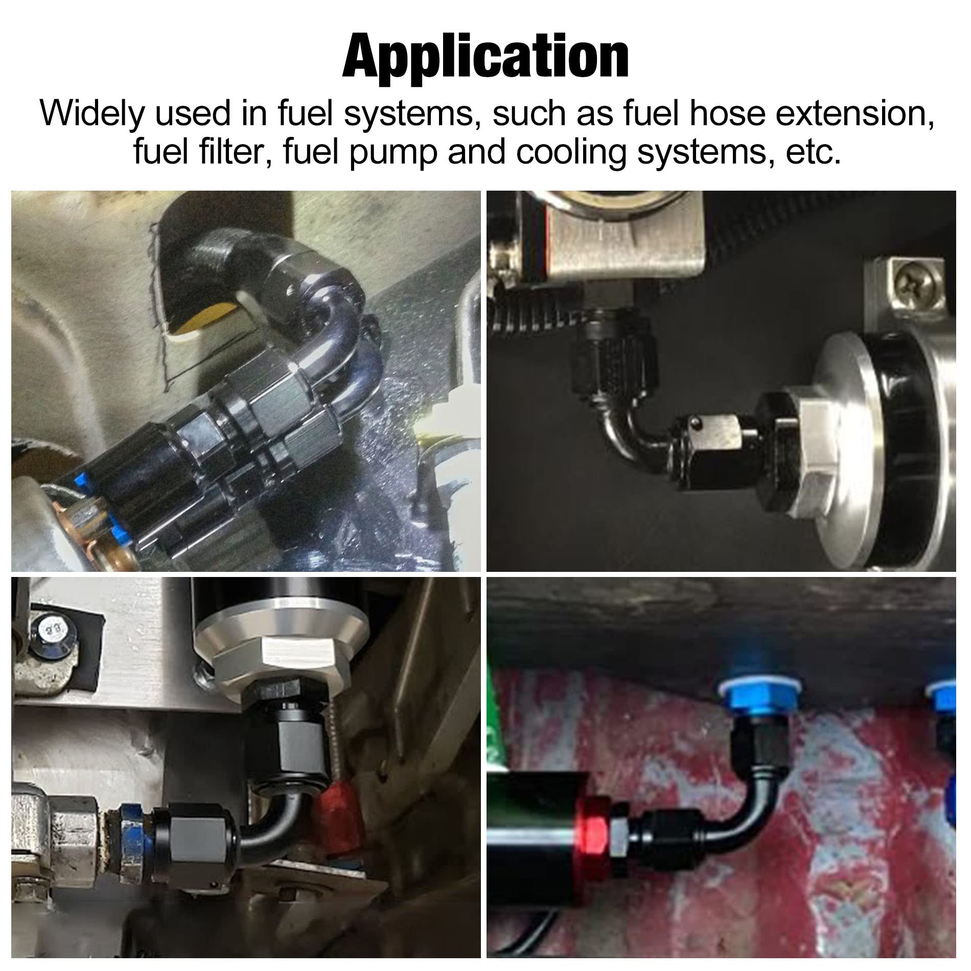 Evil Energy 10An Female To 10An Female 90 Degree Swivel Coupler Union Fitting Adapter Aluminum Black