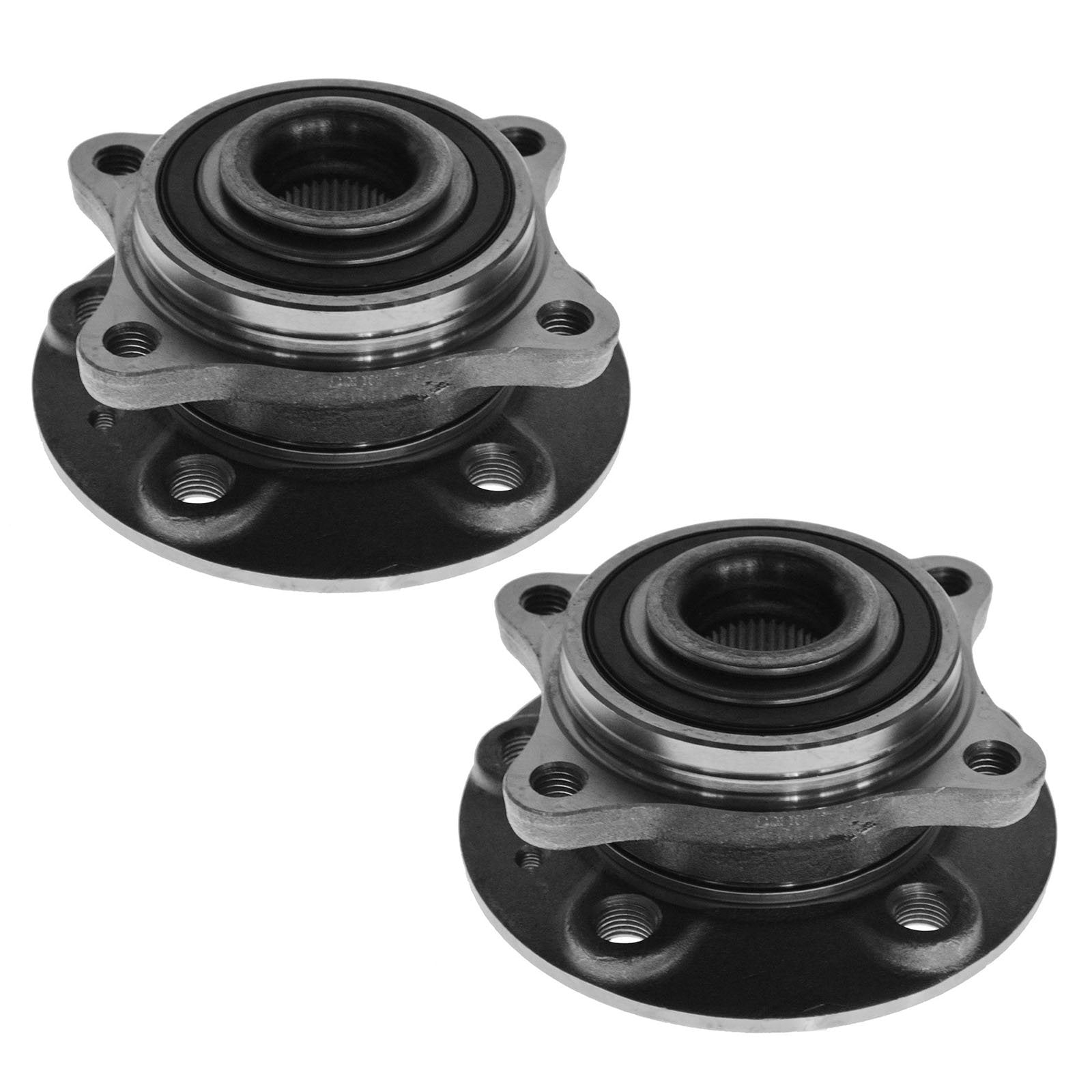 Trq Front Wheel Hub Bearings Assembly Set Compatible With 2001-2009 Volvo S60 1999-2006 S80 2001-2007 V70 2003-2007 Xc70
