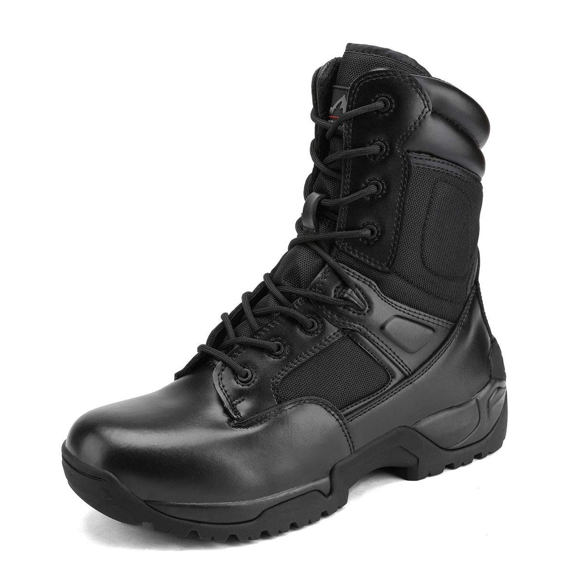 Nortiv 8 Mens Military Tactical Work Boots Side Zip Hiking Motorcycle Combat Bootie Black Size 65 M Us Response