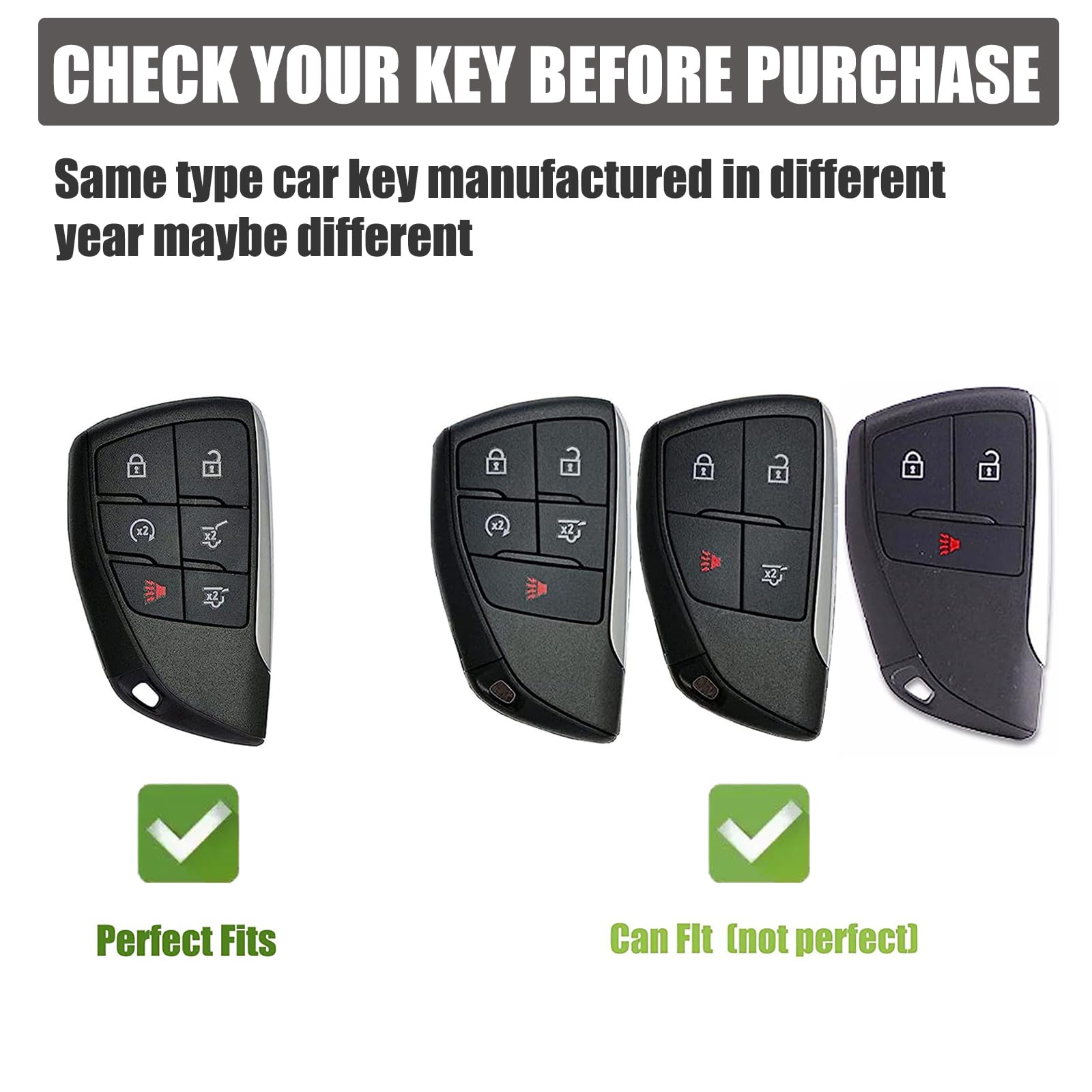 Gematay For Buick Key Fob Cover With Keychain Lanyard, Soft Tpu Key Fob Protector Shell Compatible With Buick 2021 2022 Chevrole