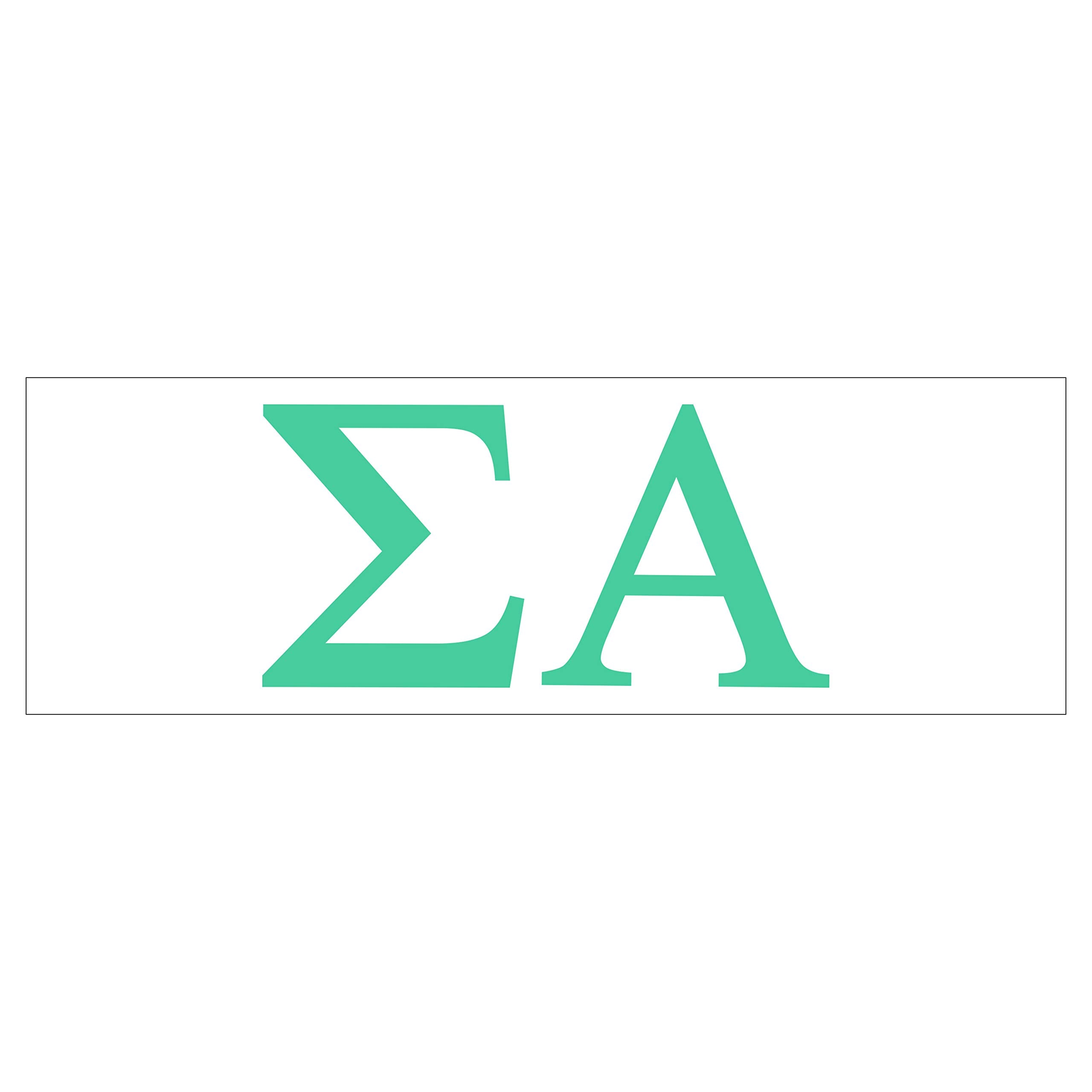 Pro-Graphx Sigma Alpha Greek Sorority Sticker Decal, 2.5 Inches Tall, Mint