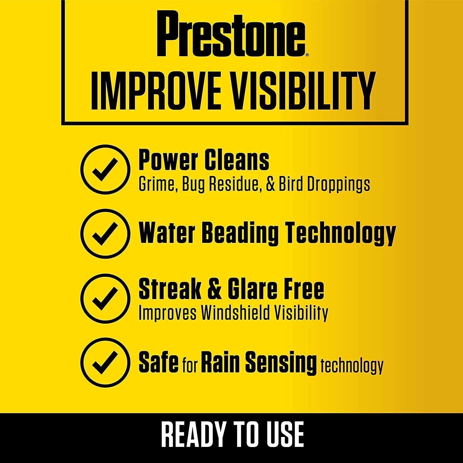Prestone AS657 Bug Wash Windshield Washer Fluid - 1 Gallon (2-Pack) - Effective Insect Remover for Clear Visibility