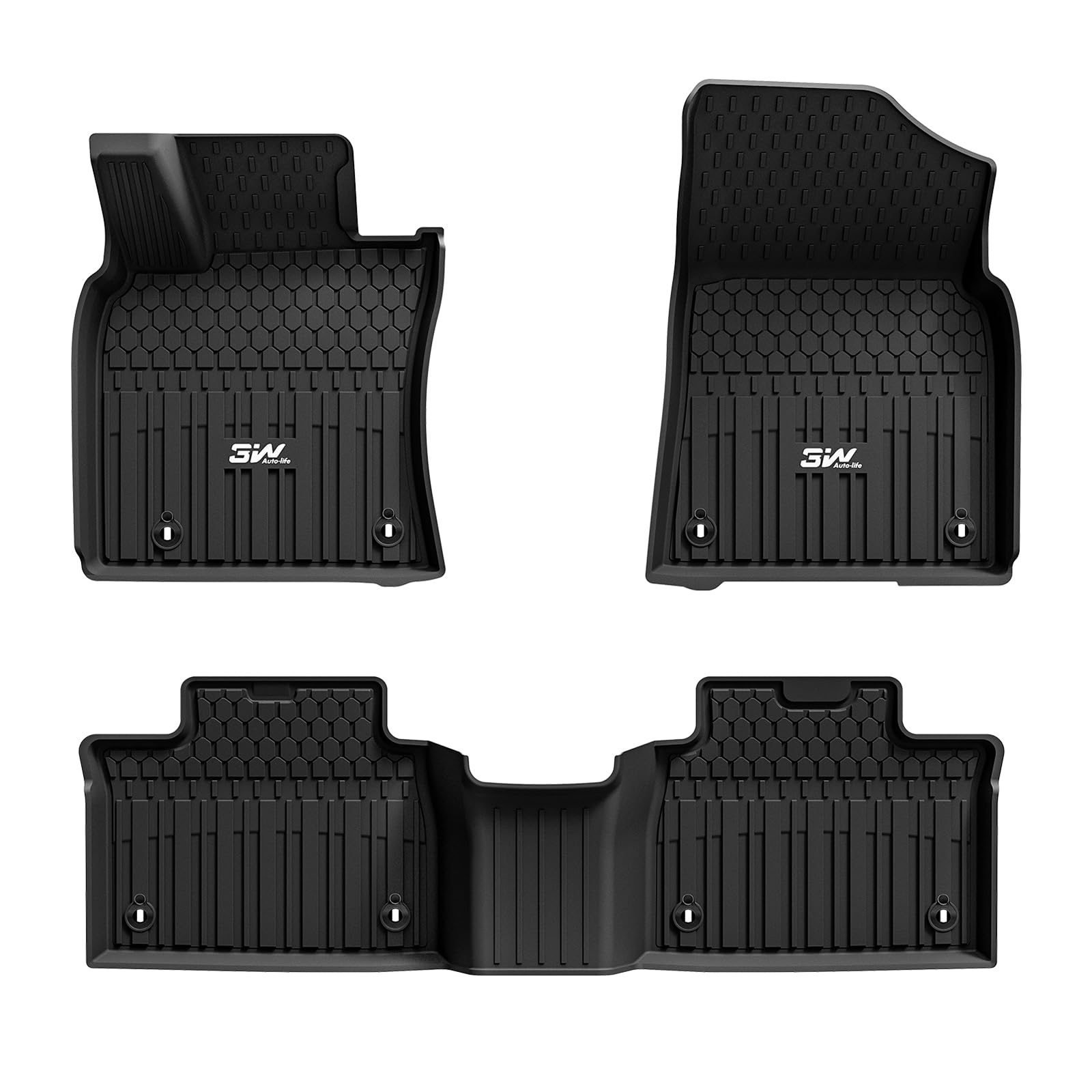 3W Floor Mats For Toyota Camry 2025 Custom Fit Tpe All Weather Floor Liners For 2025 Toyota Camry (Include Hybrid/Se/Xse/Le/Xle/