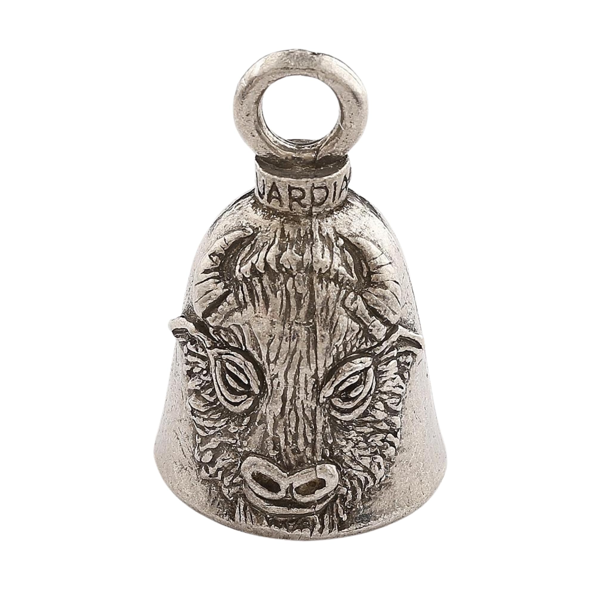 Guardian Bell Buffalo Good Luck Bell W/Keyring & Black Velvet Gift Bag | Motorcycle Bell | Lead-Free Pewter | Made In Usa