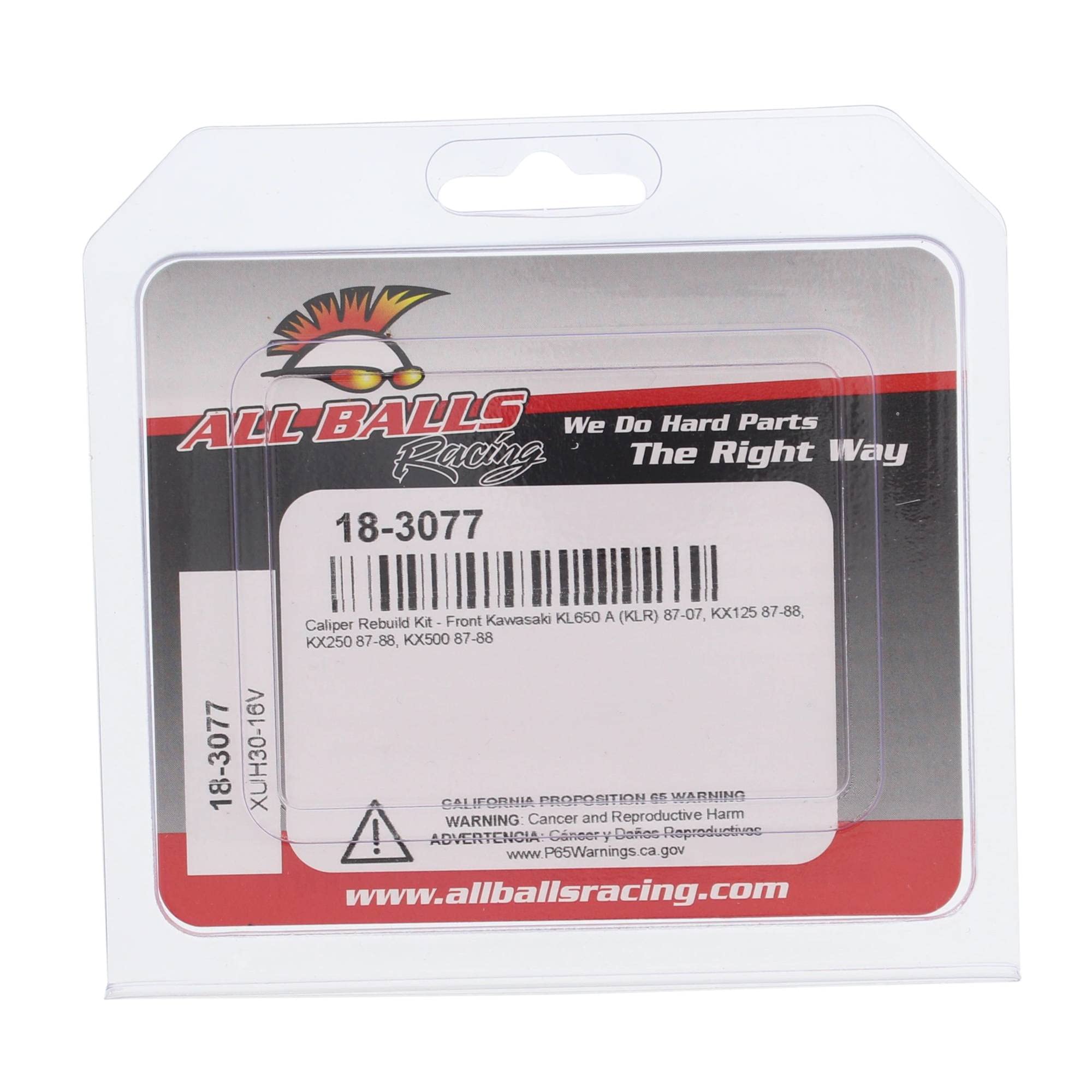 All Balls Racing 18-3077 Caliper Rebuild Kit Front Compatible with/Replacement For Kawasaki KL 650 A (KLR) 1987-2007, KX 125 198