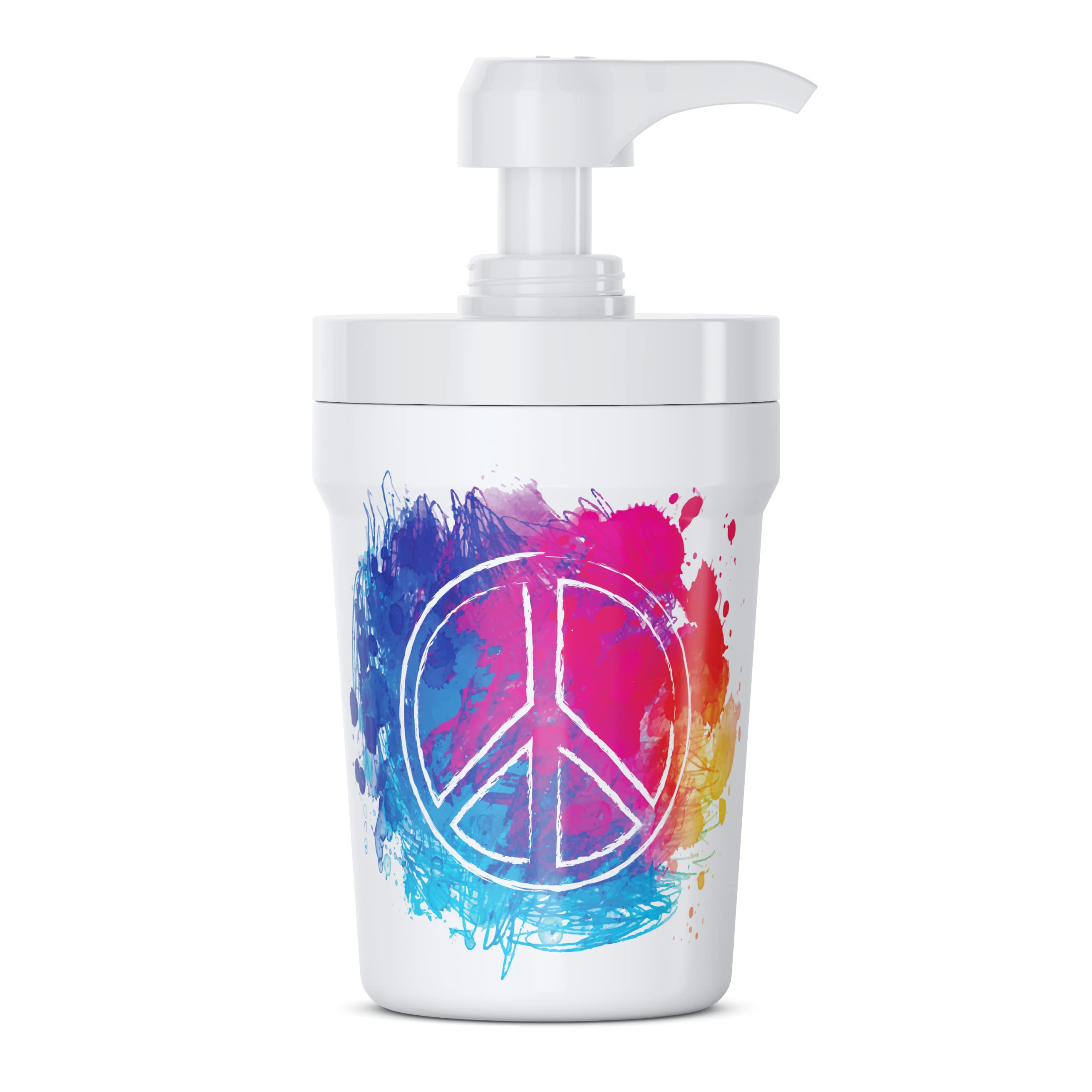 PumpCup Portable Hand Sanitizer Dispenser for Car Cup Holders (Peace Out)