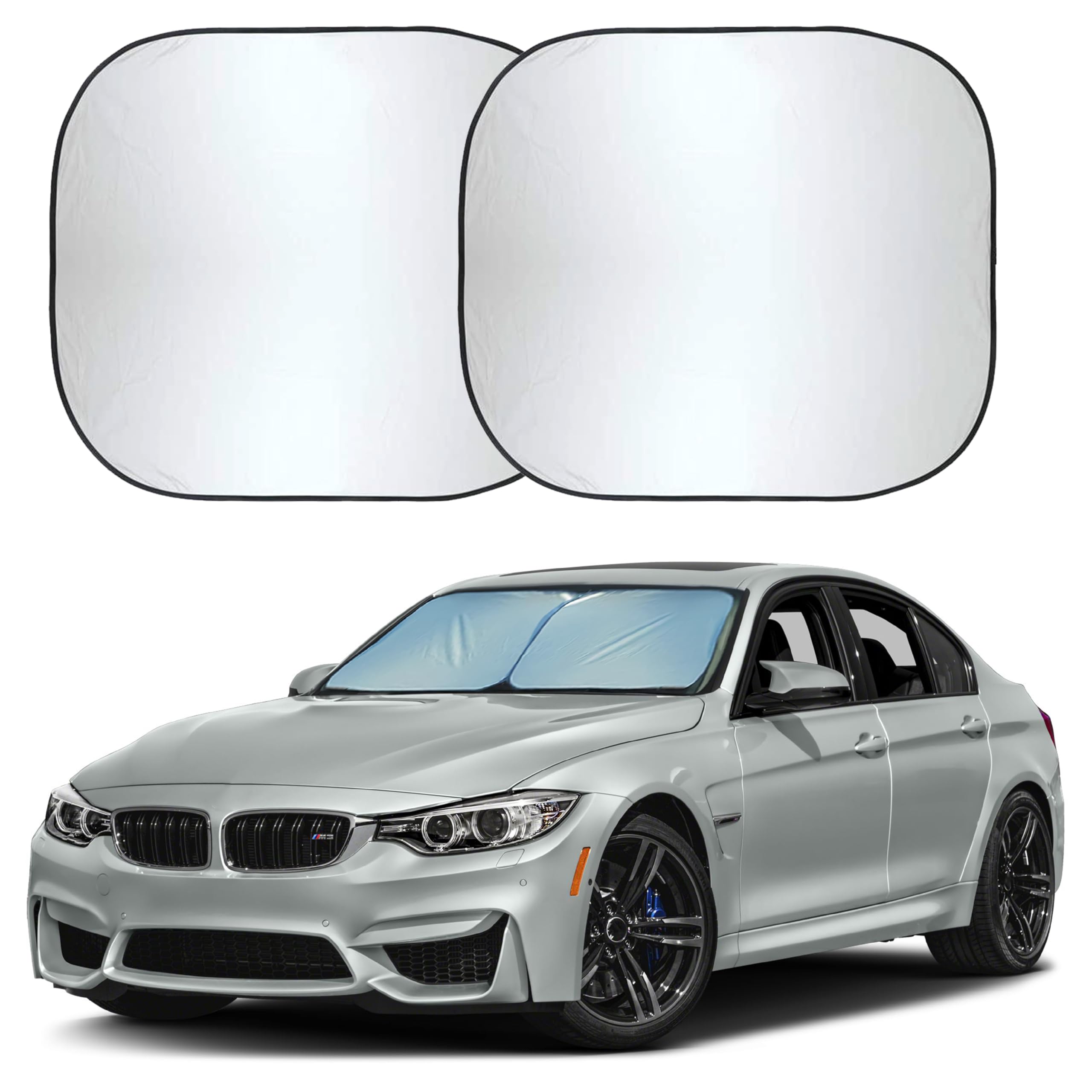 Autovir Car Windshield Sun Shade Foldable | Front Windshield Shade for Sun, Heat and UV Rays | Sunshade for Car Front Window and