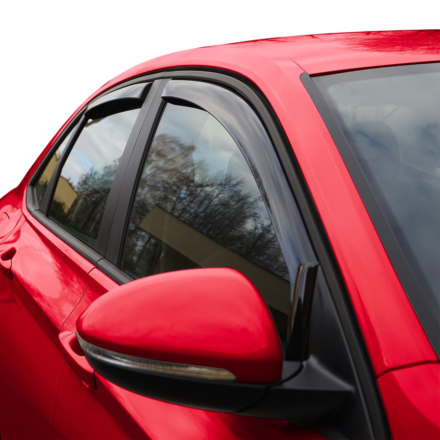 Voron Glass In-Channel Extra Durable Rain Guards For Volkswagen Jetta 2019-2025, Window Deflectors, Vent Window Visors, 4 Pieces