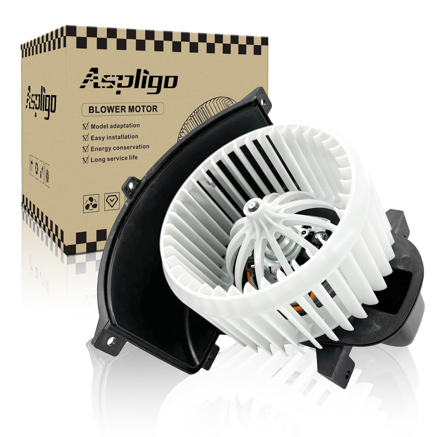 Aspligo 700262 Ac Heater Blower Motor Fan Assembly Fit For Audi Q7 2007-2015 ,For Volkswagen Touareg 2004-2010 4L1820021B, 7L082