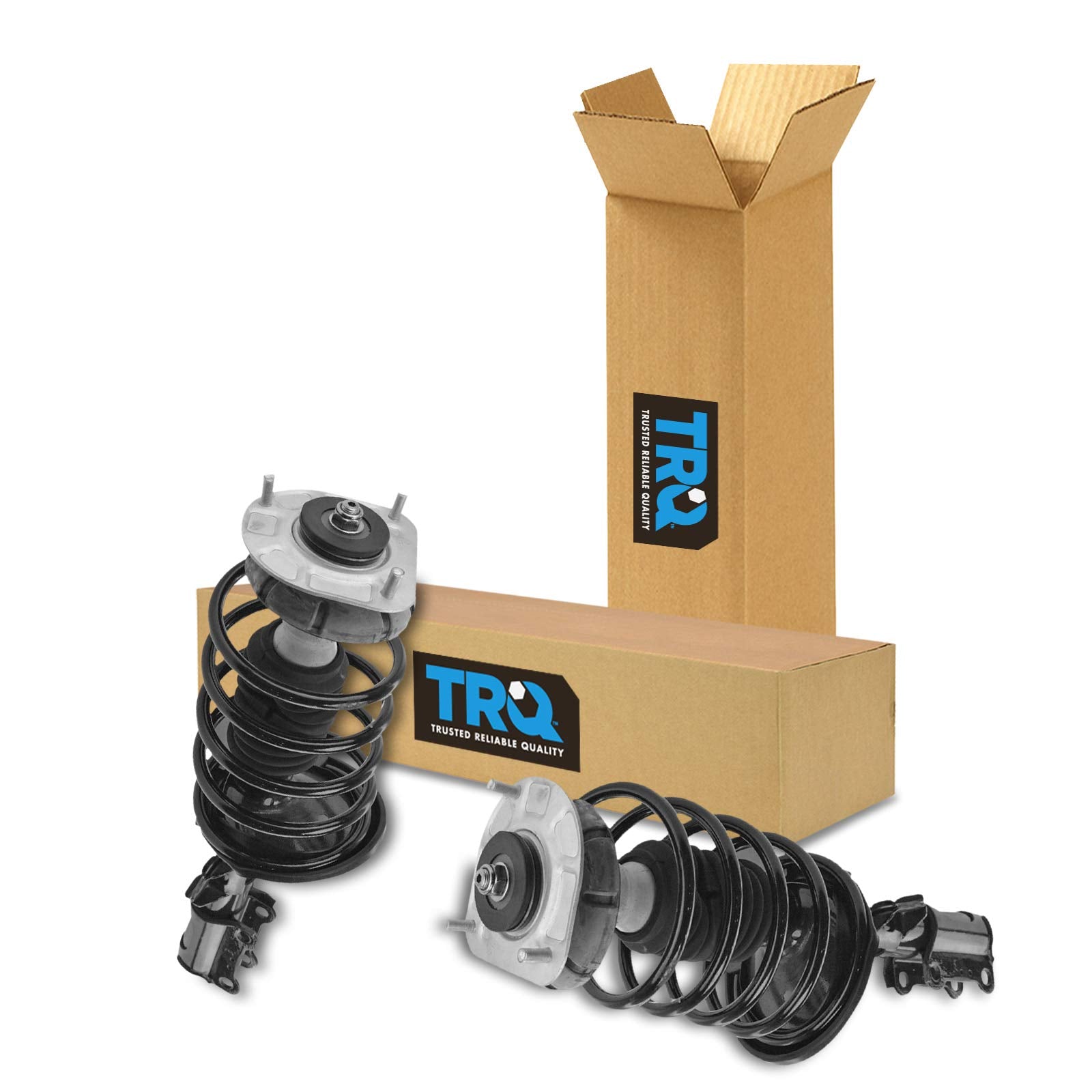 Trq Front Strut & Coil Spring Assembly Set Driver & Passenger Sides Compatible With 01-09 Volvo S60 99-06 S80 01-07 V70