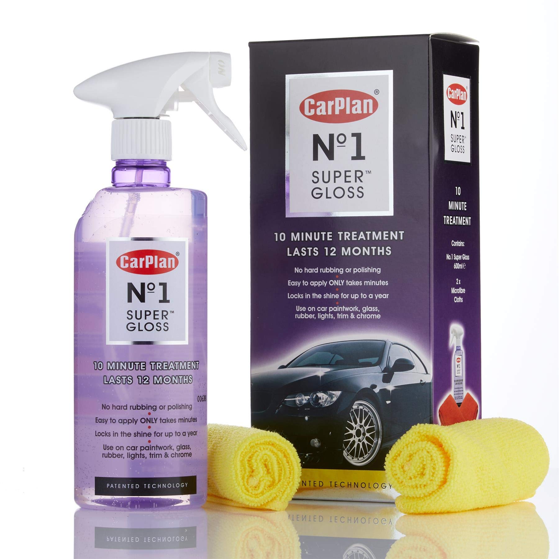 Carplan No.1 Car Polish Wax, Super Gloss Sealant Kit, 21 Fl Oz