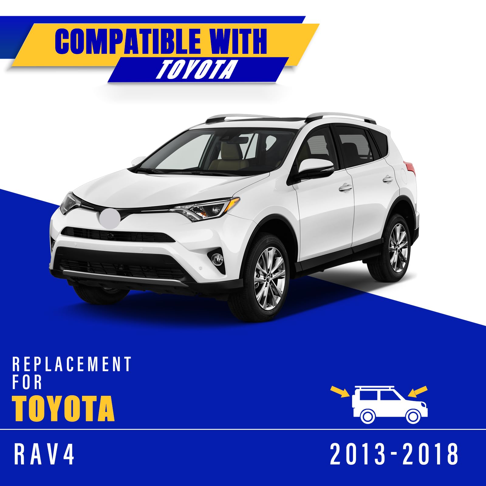 3 wipers Replacement for 2013-2018 Toyota RAV4, Windshield Wiper Blades Original Equipment Replacement - 26''/16''/10'' (Set of