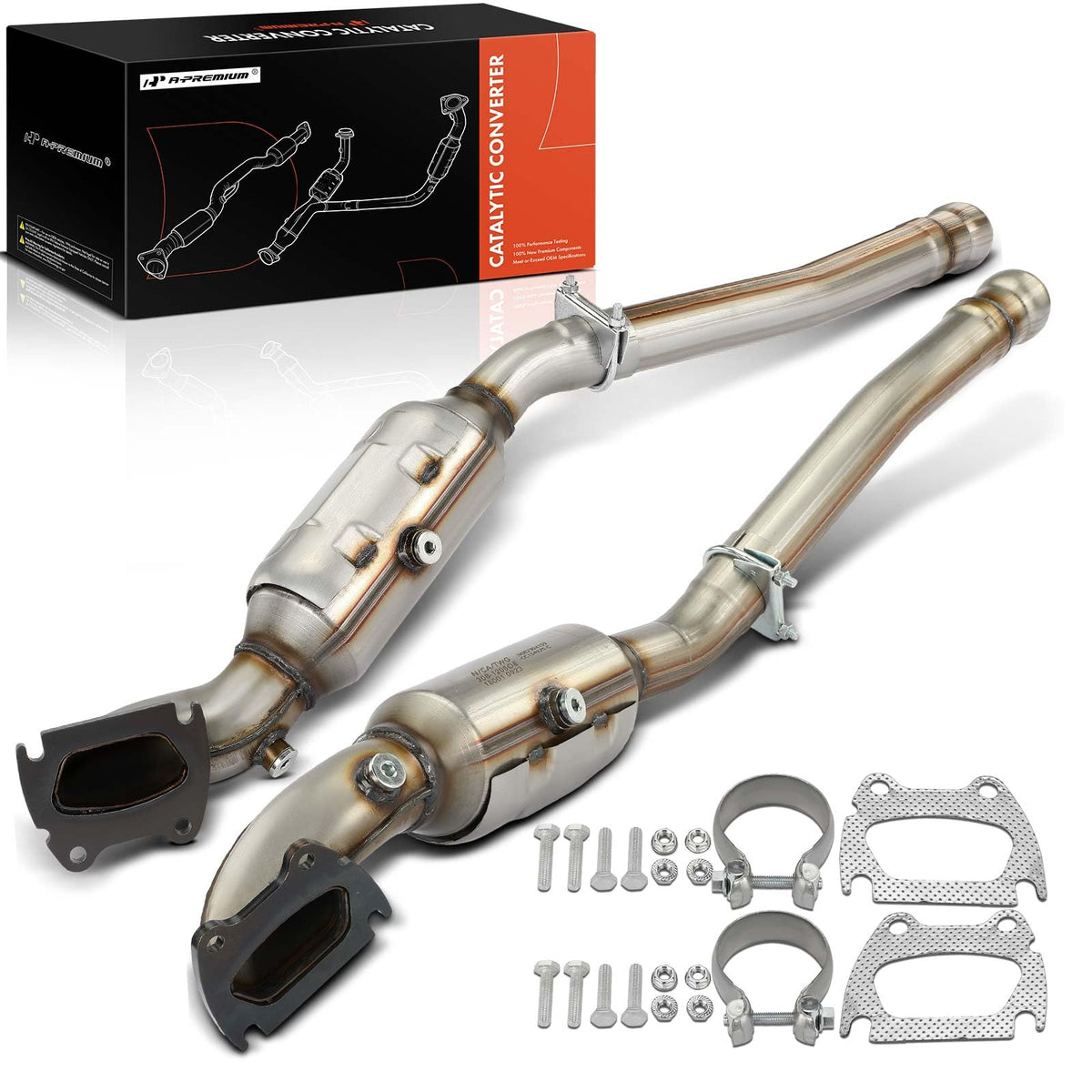 A-Premium Left Catalytic Converter Kit Direct-Fit Compatible with Jeep WK2 Series Grand Cherokee 2013-2019 3.6L & Dodge Durango 