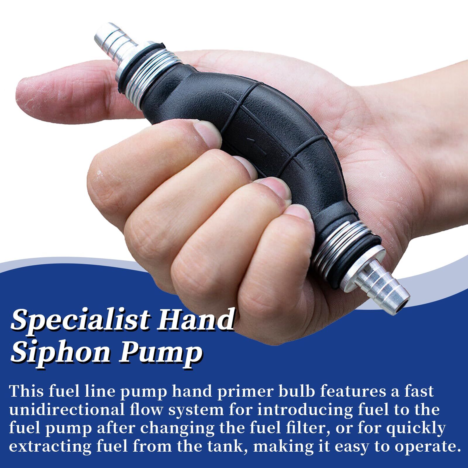 Jrl Fuel Pump Fuel Line Hand Primer Bulb 12Mm 1/2‘’ Inch Rubber Fit For Car/Boat/Marine/Motorcycle 9001080A