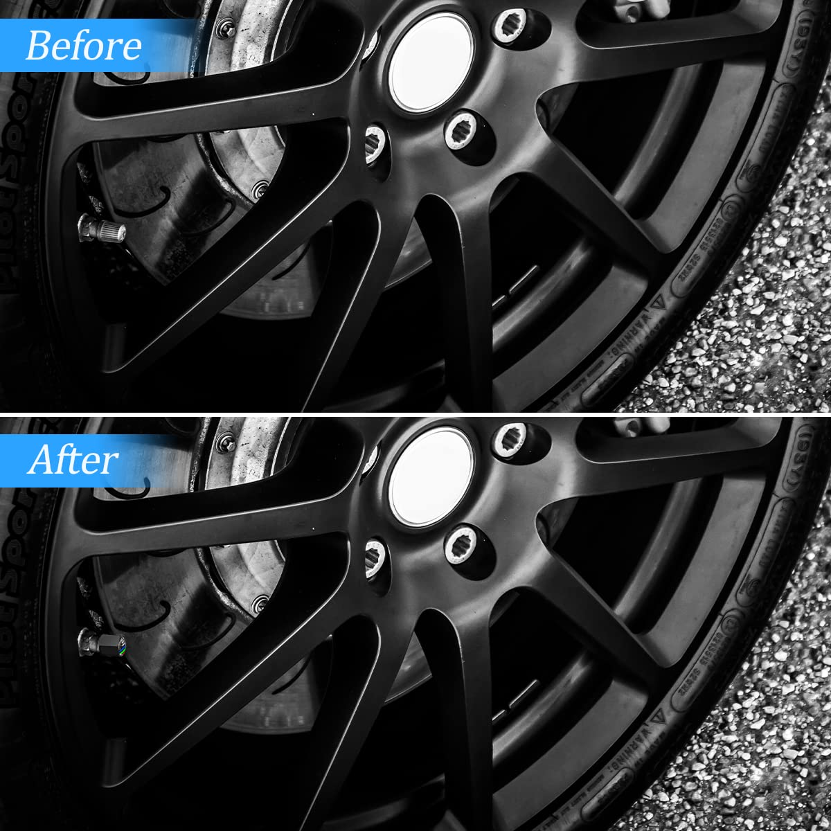 4Pcs American Flag Tire Valve Stem Caps For Car, Auto Anti-Rust Airtight Rubber Valve Stem Covers, Leakproof Wheel And Tire Exterior Accessories Universal For Car, Bikes,Vehicles (Black/Red)