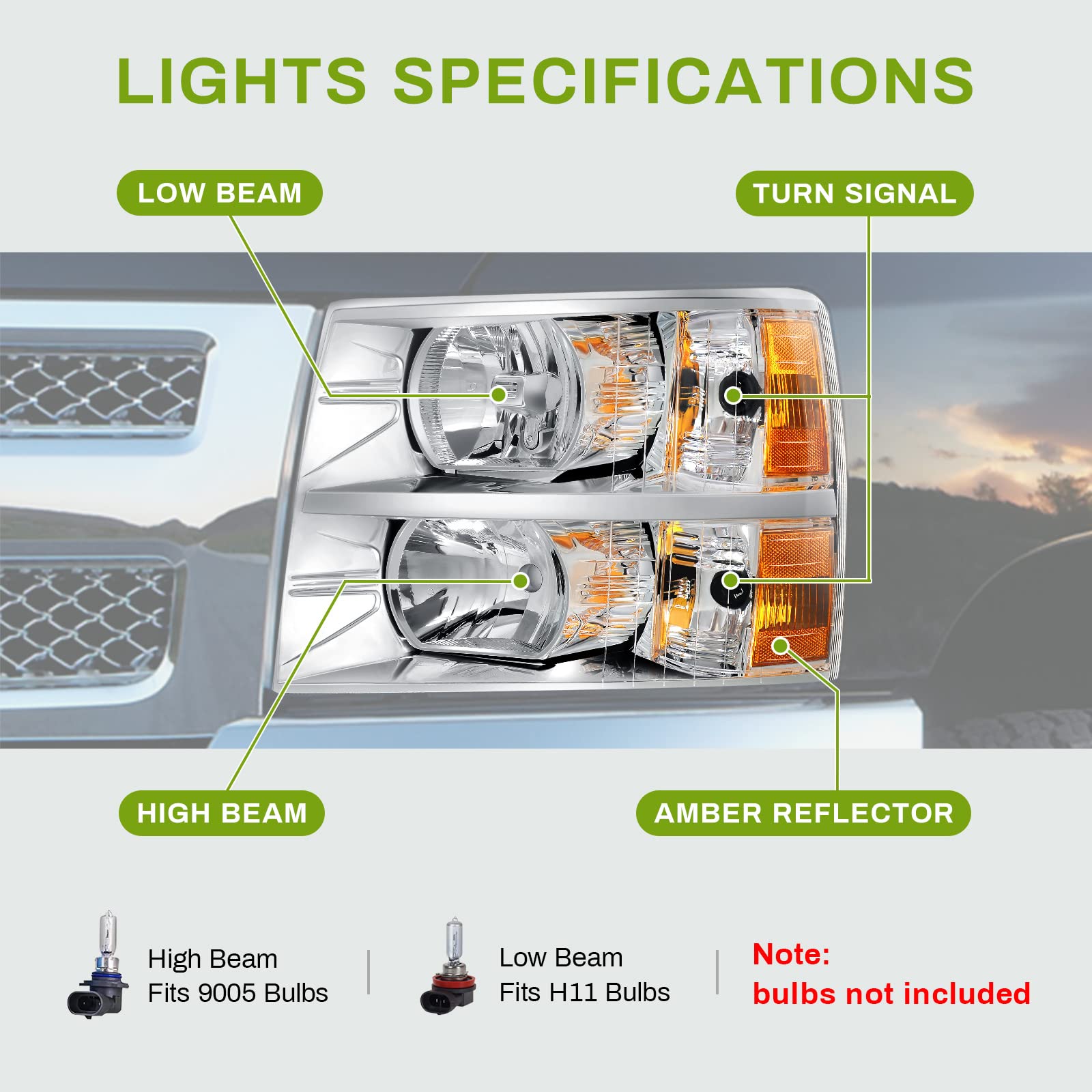 Autosaver88 Headlight Assembly Compatible With Chevy 2007-2013 Silverado 1500/07-14 Silverado 2500 Hd 3500 Hd Pickup Head Light