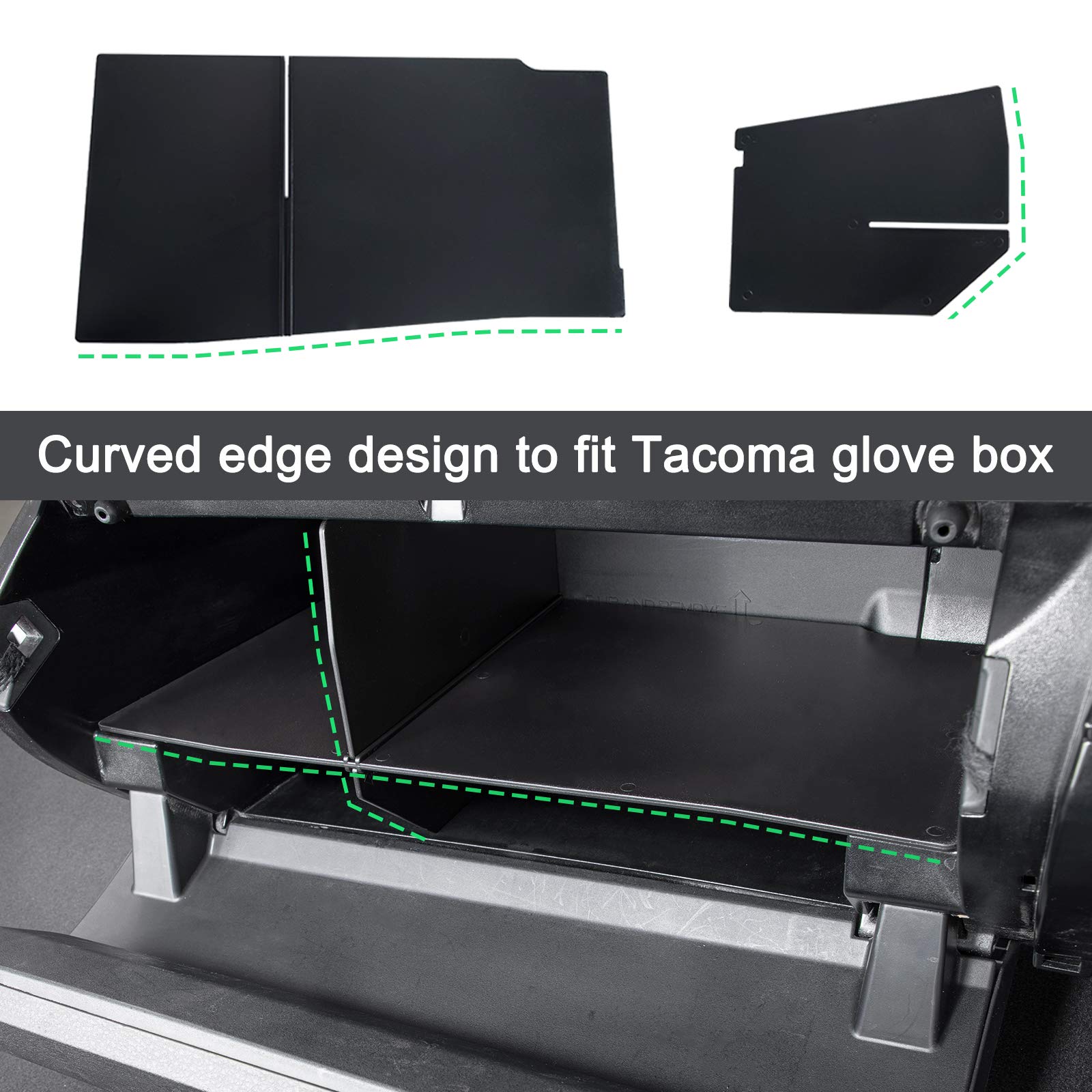 Jkcover Compatible With Toyota Tacoma Glove Box Dividers Organizer 2016 2017 2018 2019 2020 2021 2022 2023 Accessories,Insert Bo
