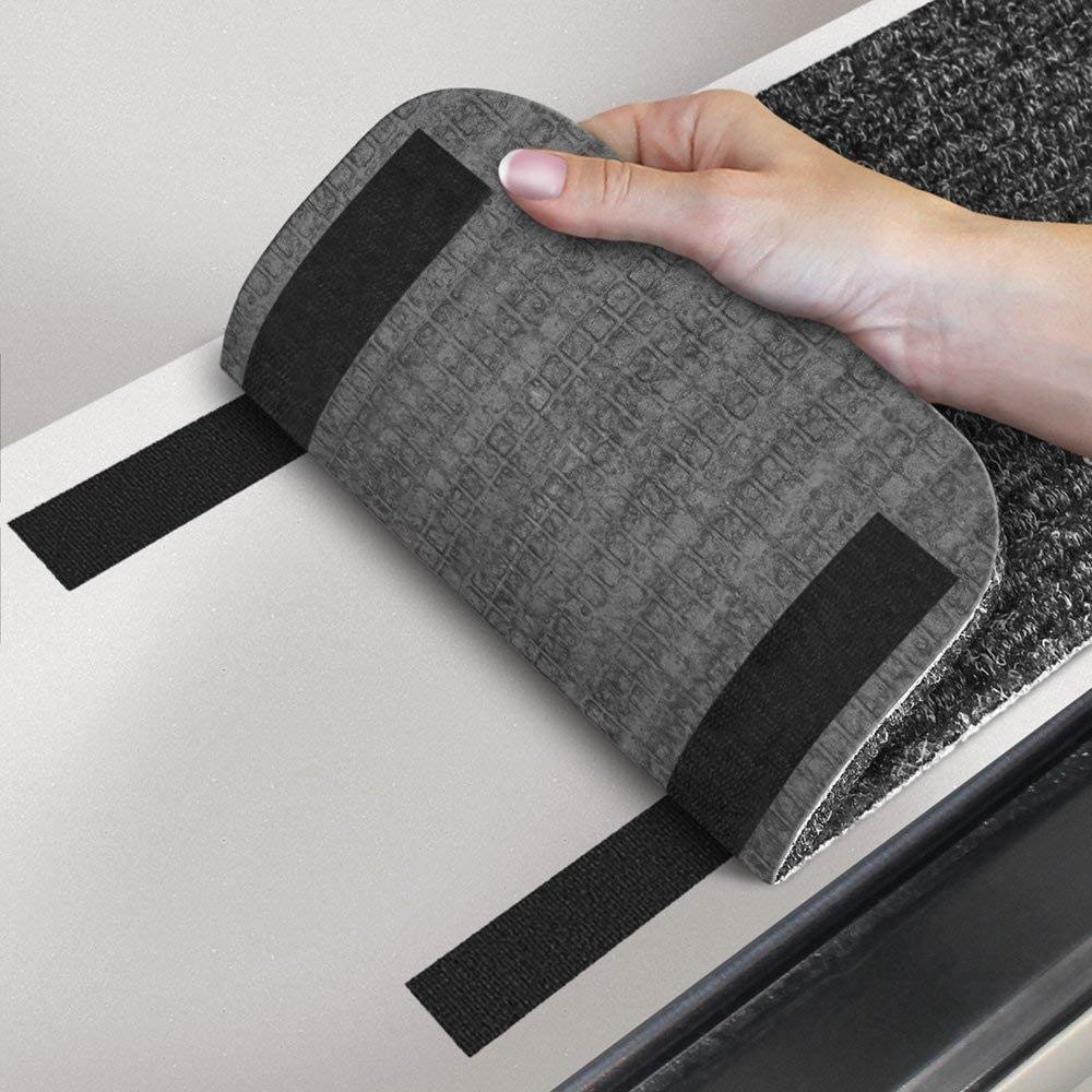 Prest-O-Fit 5-0090 Decorian Step Huggers For RV Landings Black Granite 6 In. x 23.5 In.