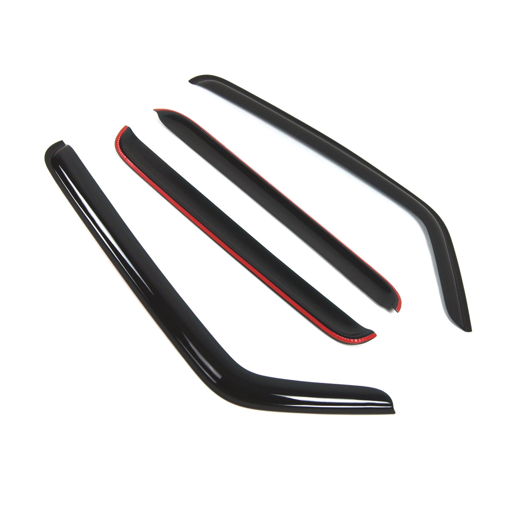 Tuningpros Wd2-245 Dark Smoke 4 Pcs Set Window Visor (Outside Mount) Deflector Rain Guard Compatible With 2006-2010 Hummer H3 H3