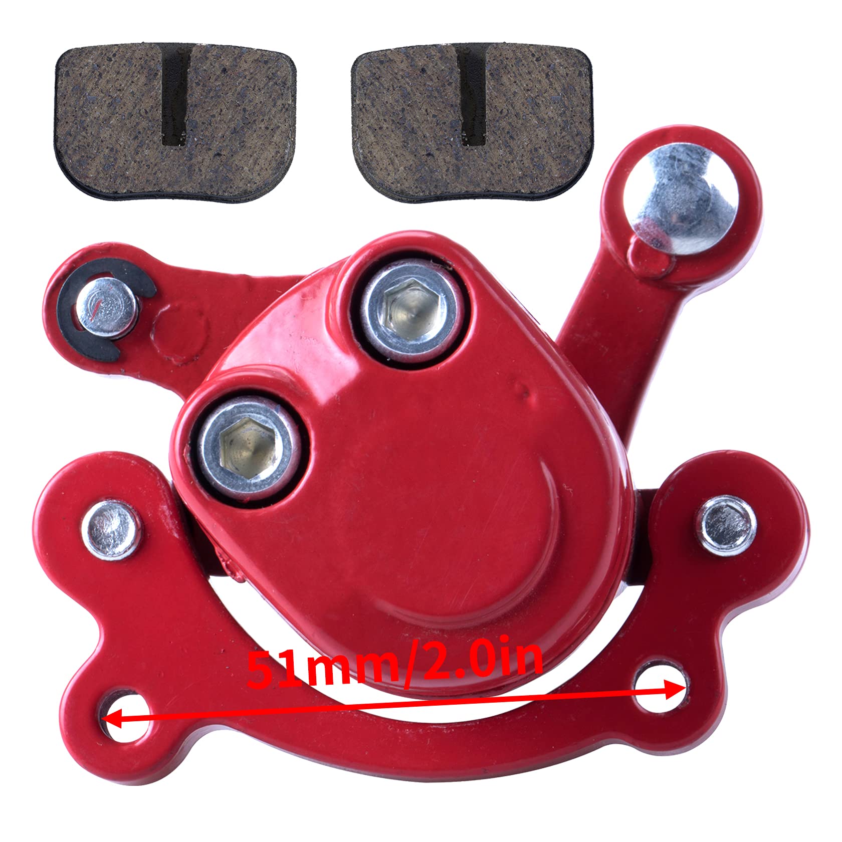 Mwmnun Front Rear Disc Brake Caliper With Brake Pads Compatible With Motovox Mbx10 Mbx11 Mini Dirt Bike Mm-B80-Br 80Cc 2.5Hp Moto Classic Mini Bike 47Cc 49Cc Pocket Bike Stand Up Goped Scooter