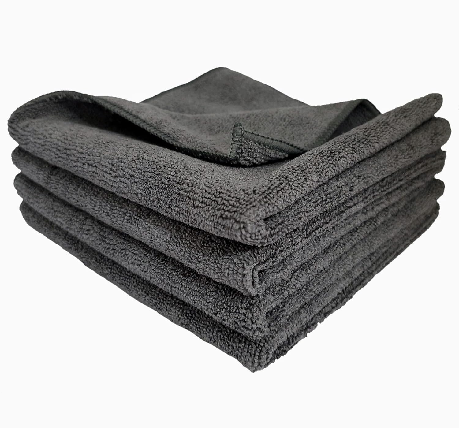 Daanvi Microfiber Car Cleaning, Detailing and Polishing Cloth 340 GSM (40 cm x 60 cm, Grey)