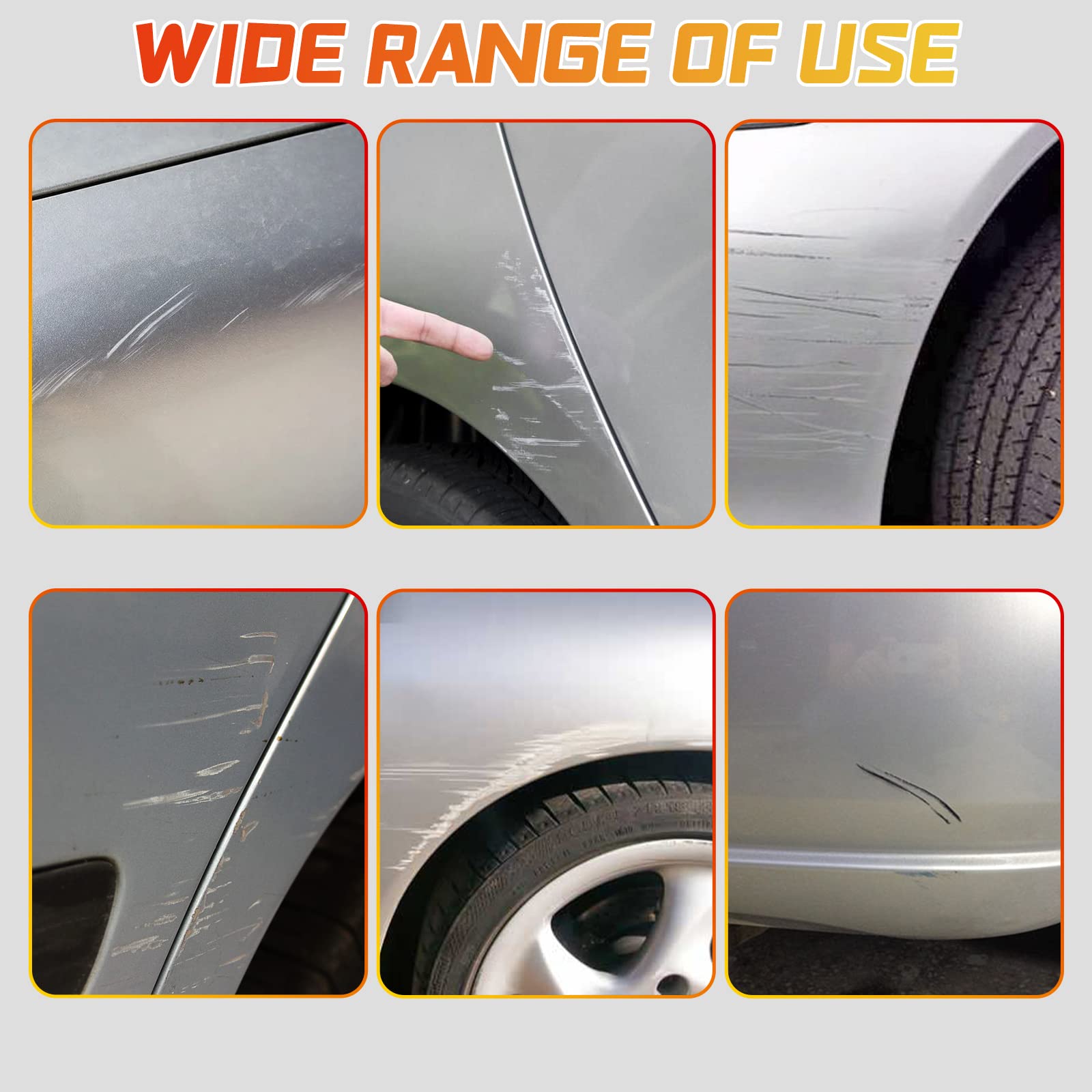 Silver Touch Up Paint Pen For Cars, Car Paint Scratch Repair, Two-In-One Car Touch Up Paint Fill Paint Pen, Quick & Easy Solutio