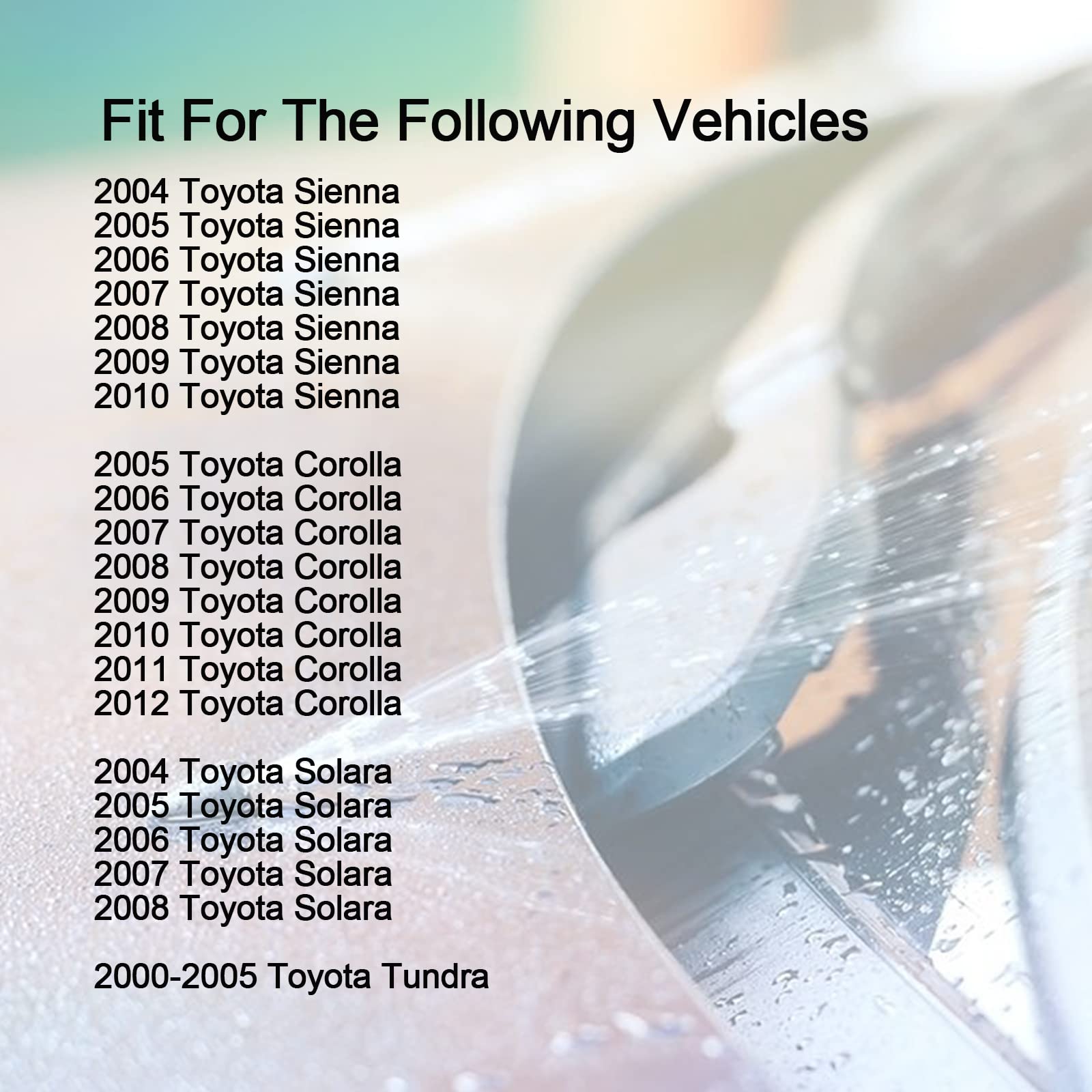 Front Windshield Washer Nozzles kit for 04-10 Toyota Sienna 05-12 Toyota Corolla 04-08 Toyota Solara 00-05 Toyota Tundra Replace