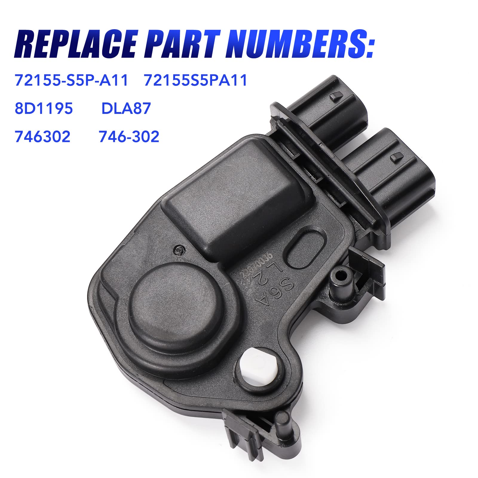 Door Lock Actuator Front Left Driver Side Compatible With Honda Cr-V Civic Accord Element Odyssey Pilot Acura Rsx 2001 2002 2003 2004 2005 2006 2007 2008 2009 2010 2011, 72155-S5P-A11