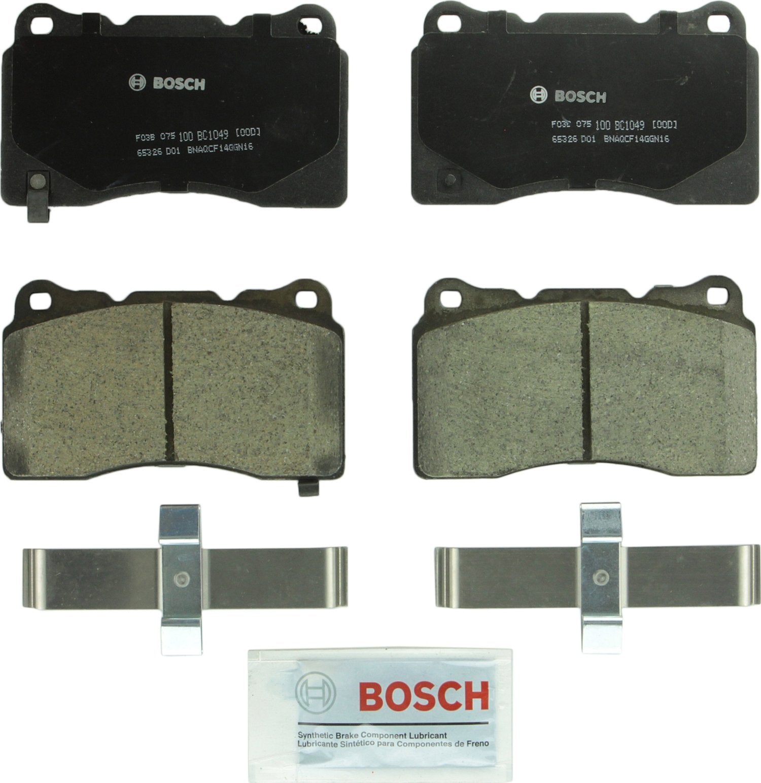 Bosch Bc1049 Quietcast Premium Ceramic Disc Brake Pad Set - Compatible With Select Acura Tl; Front