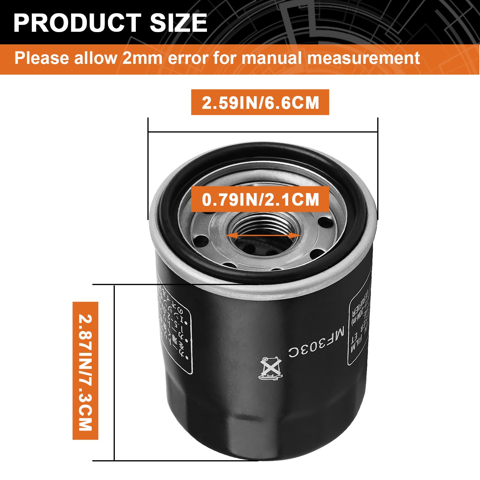 2520799 3084963 Oil Filter Replacement for Polaris Sportsman 500 450 400 335 Ranger 500 400 Magnum 325 330 425 500 2x4 EFI Trail