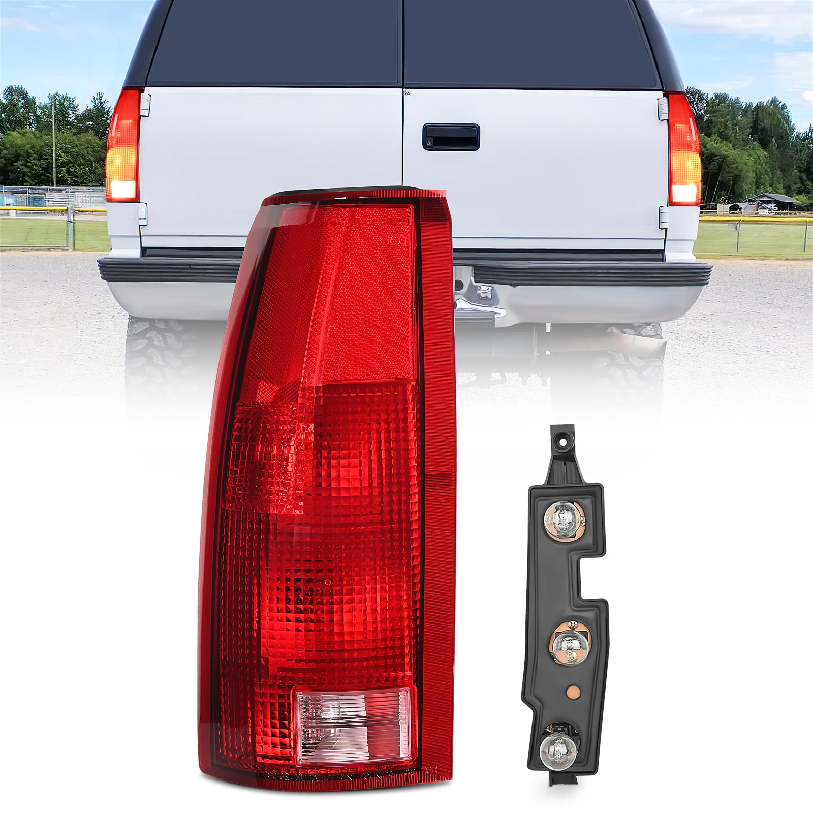 Nilight Taillight Assembly Compatible With 1988 1989 1990 1991 1992 1993 1994 1995 1996 1997 1998 1999 Chevy Gmc C/K Suburban Bl