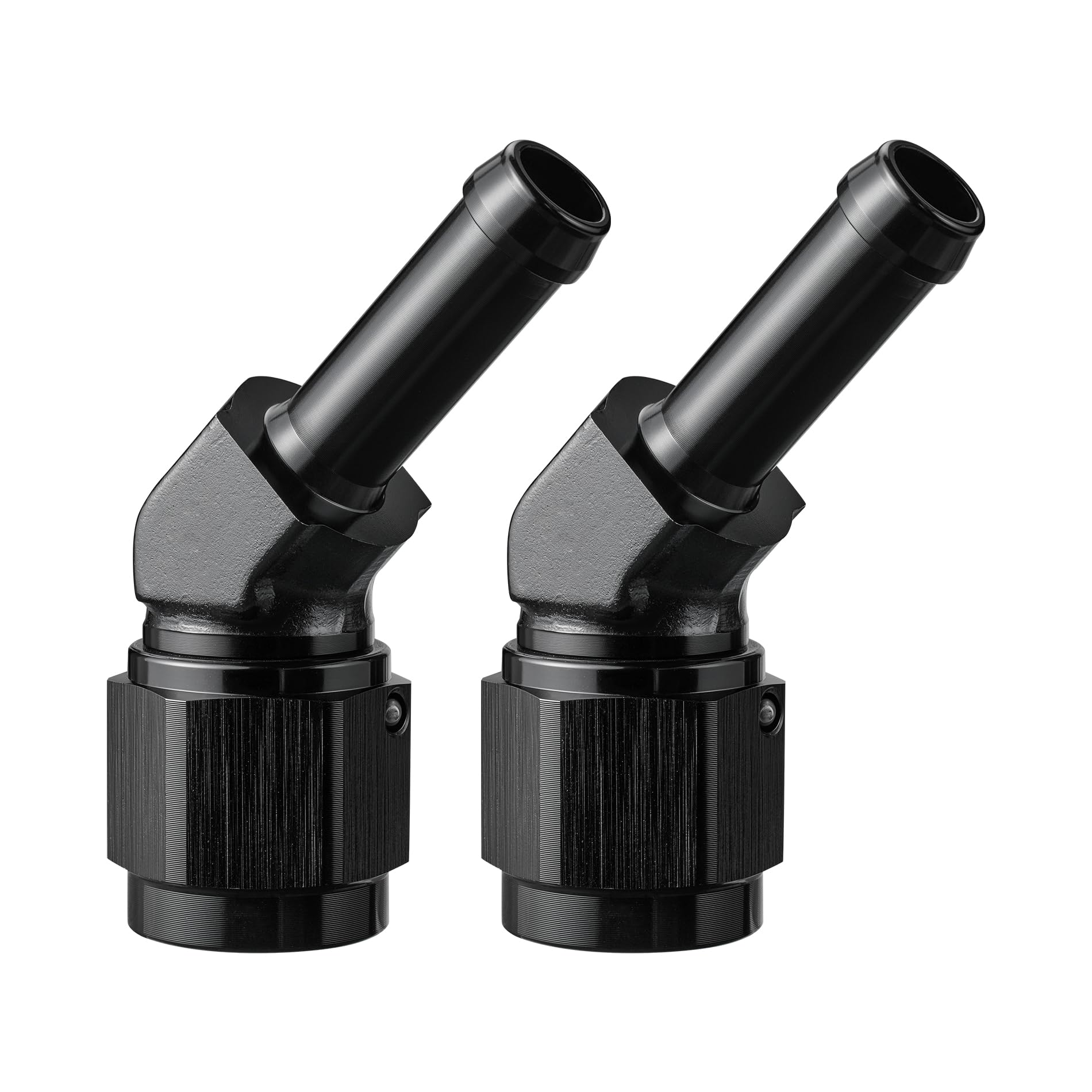 EVIL ENERGY 6AN Female to 5/16'' Barb Hose Fitting 45 Degree Swivel 2PCS