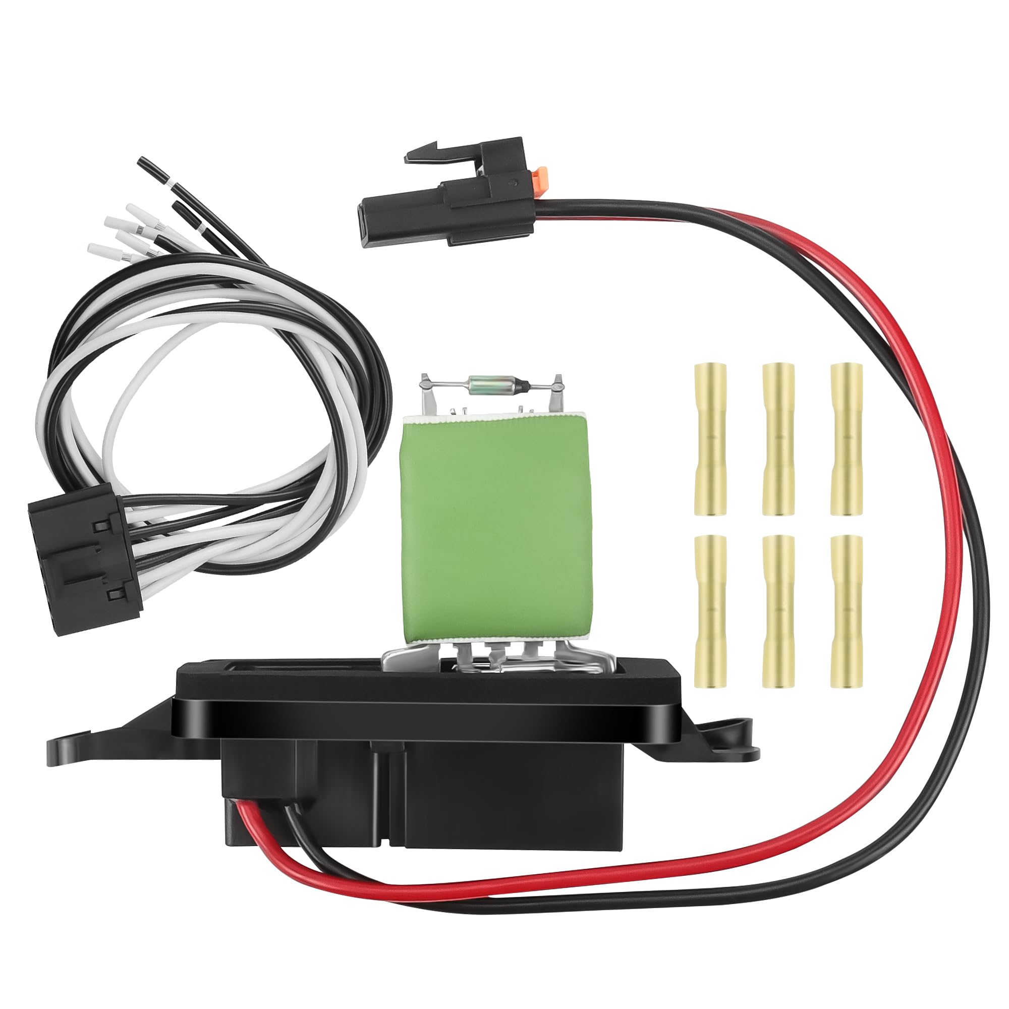 89019100 HVAC Blower Motor Resistor Kit with Harness Compatible with 2002-2009 Chevy Trailblazer & GMC Envoy XL, 2004-2007 Buick