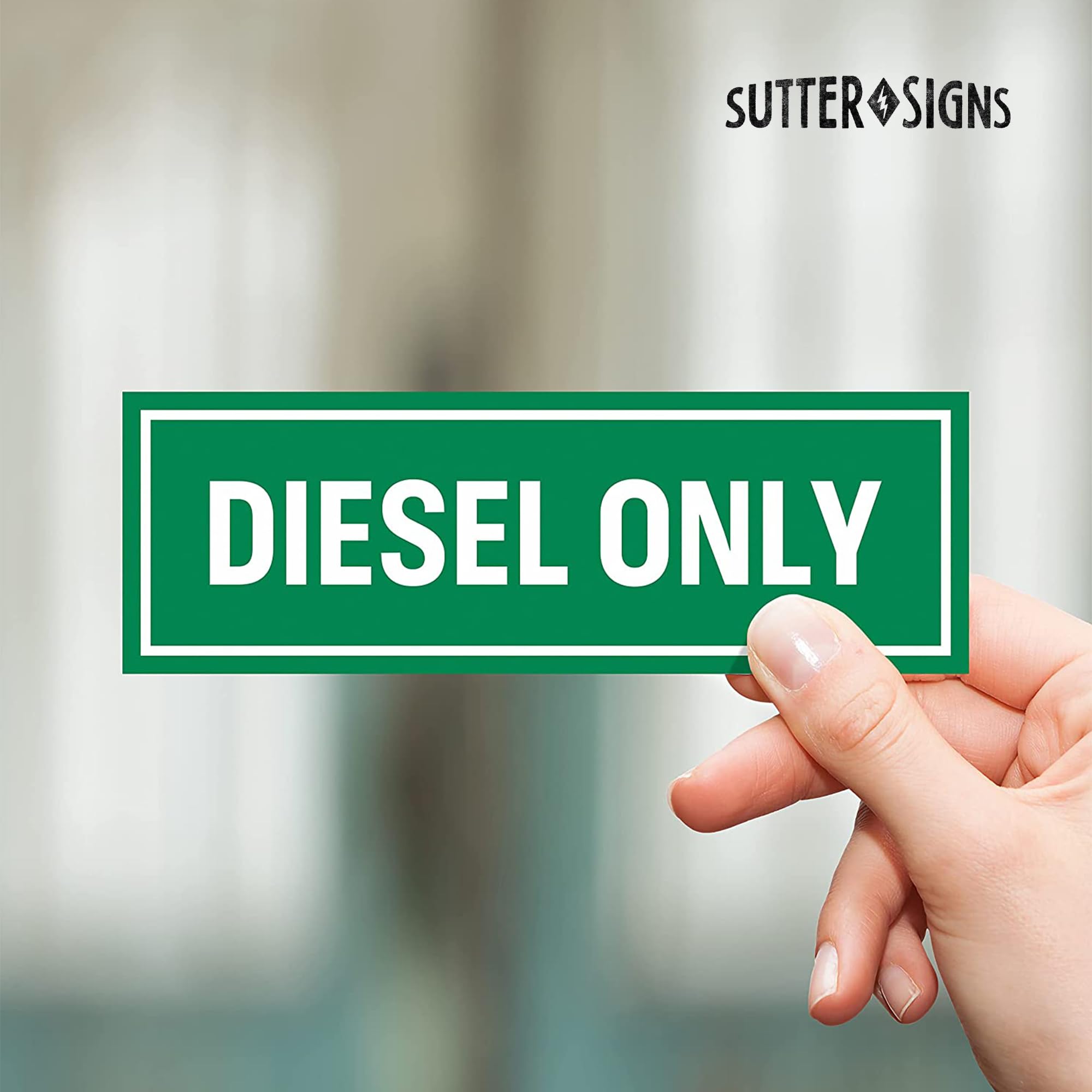 Sutter Signs 6Pc Diesel Only & Gasoline Only Stickers For Fuel Tank | Weatherproof Adhesive Decals For Trucks, Tractors, Fuel Ca