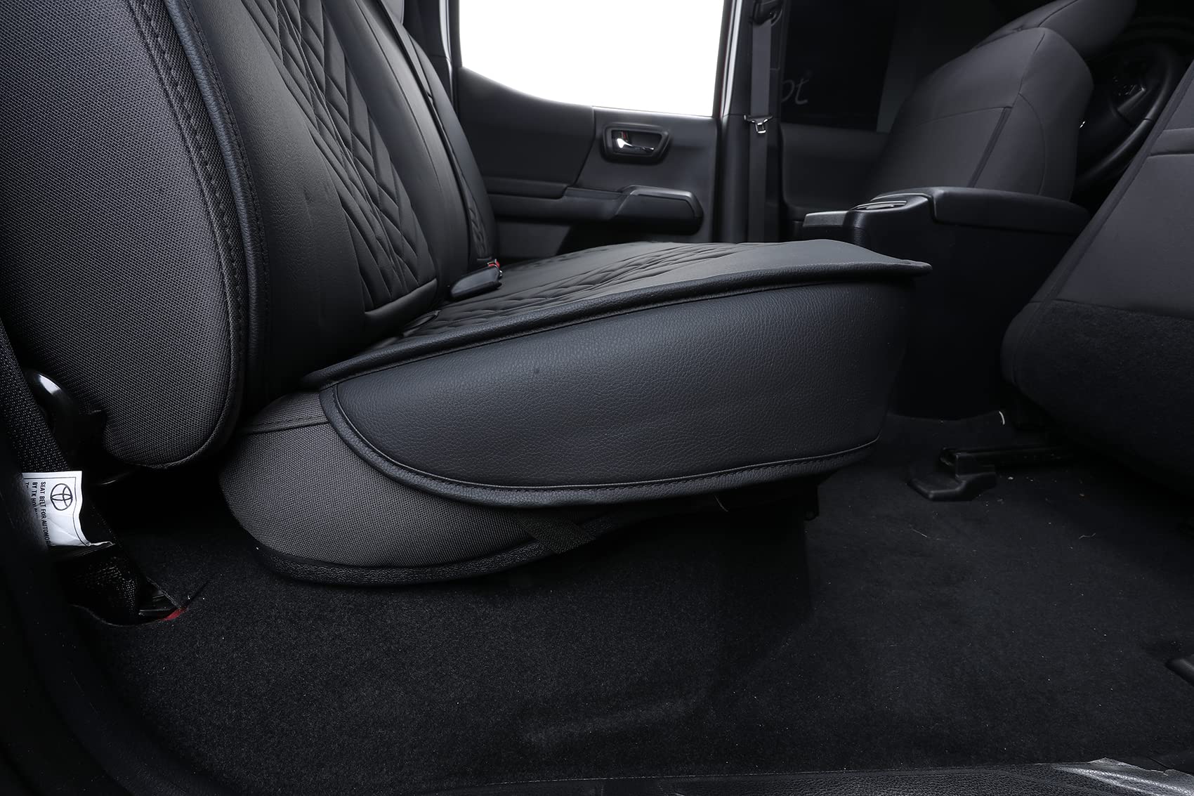 Tomatoman Toyota Tacoma Rear Seat Covers 2005-2022 Access Double Extended Cab Truck Back Cushions(Rear Seat/Black)