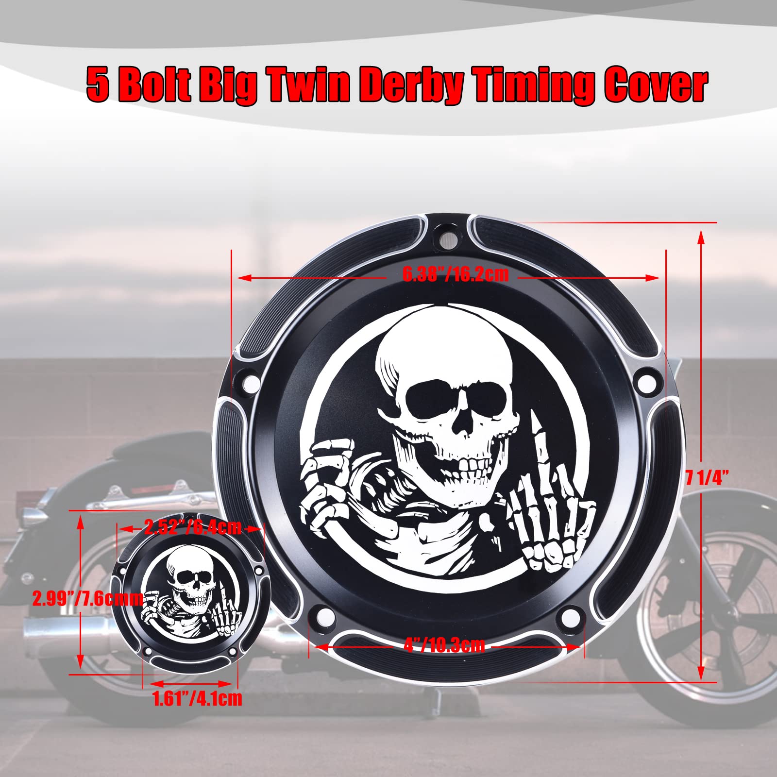Goldfire 5 Hole Derby Timer Cover And Points Covers Fits For Harley 1999-2014 Big Twin Cam Touring Road King Electra Glide Flhr