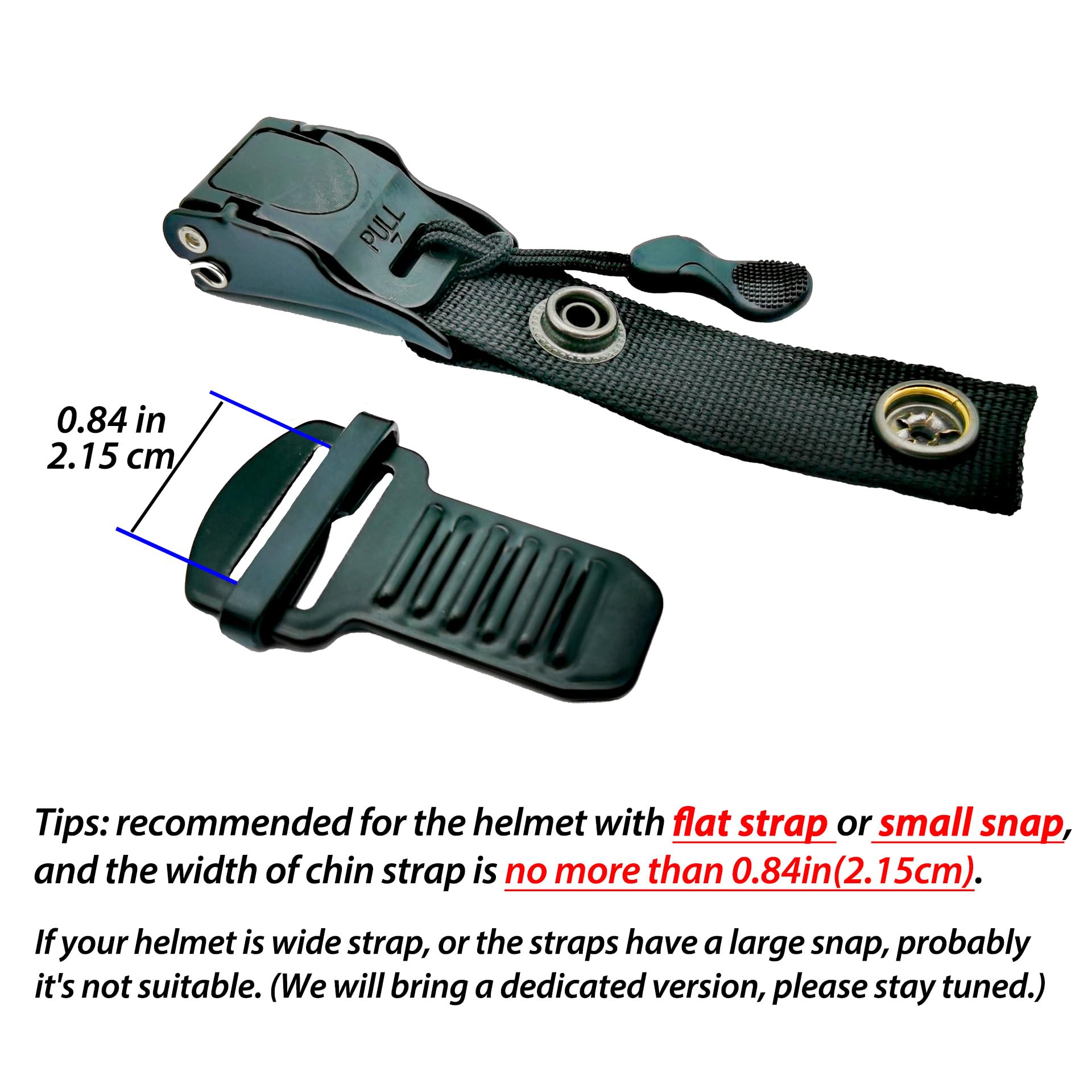 Zyrelynx Helmet Quick Release Buckle Kit Ratcheted Helmet Chin Strap Adapter - Replacement Kit Compatible With Classic D-Rings H