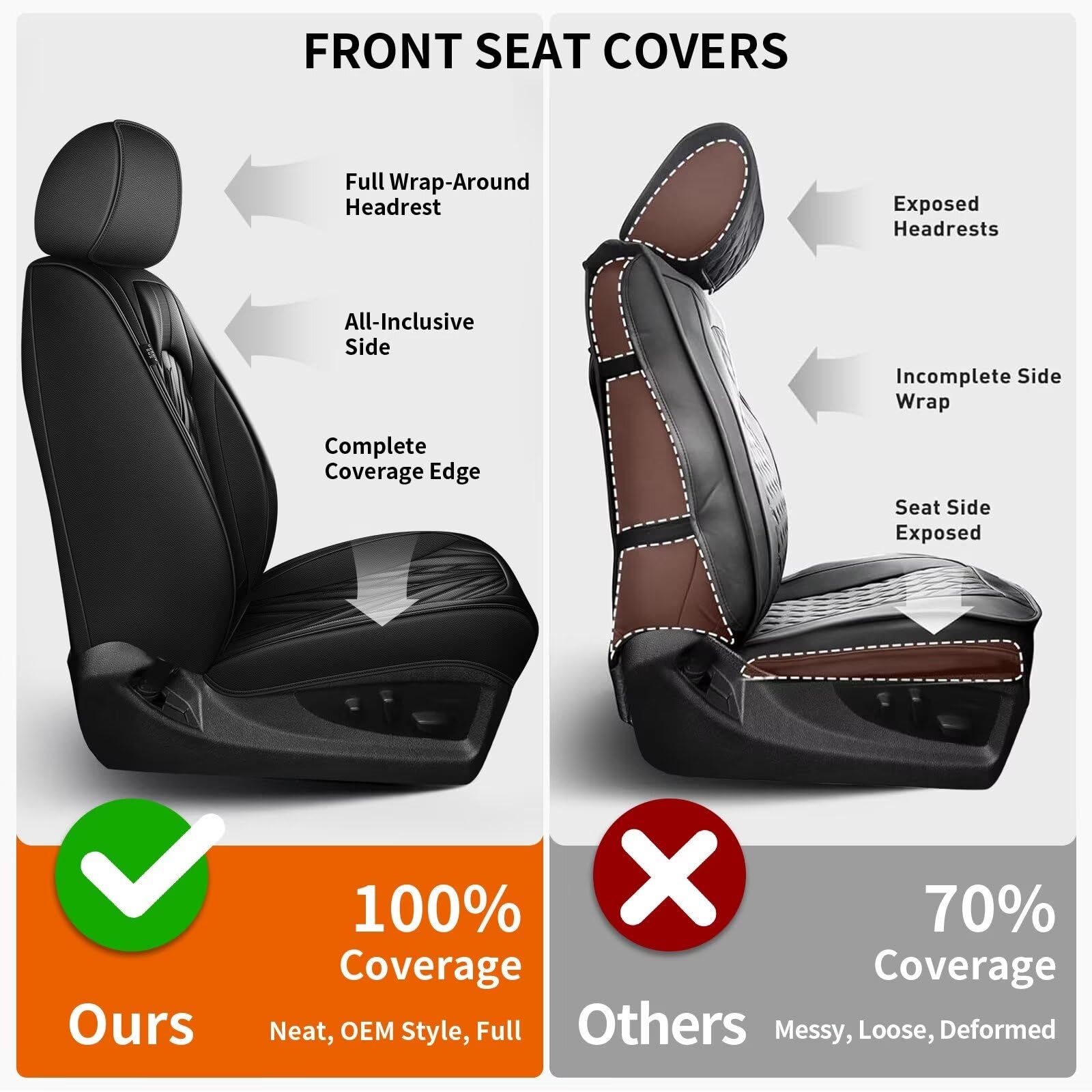 Ttx Lighting Seat Covers Fit For 2019-2023 2024 Chevrolet Chevy Silverado Gmc Sierra 1500 2500Hd 3500Hd Trail Boss Z71 Crew Doub