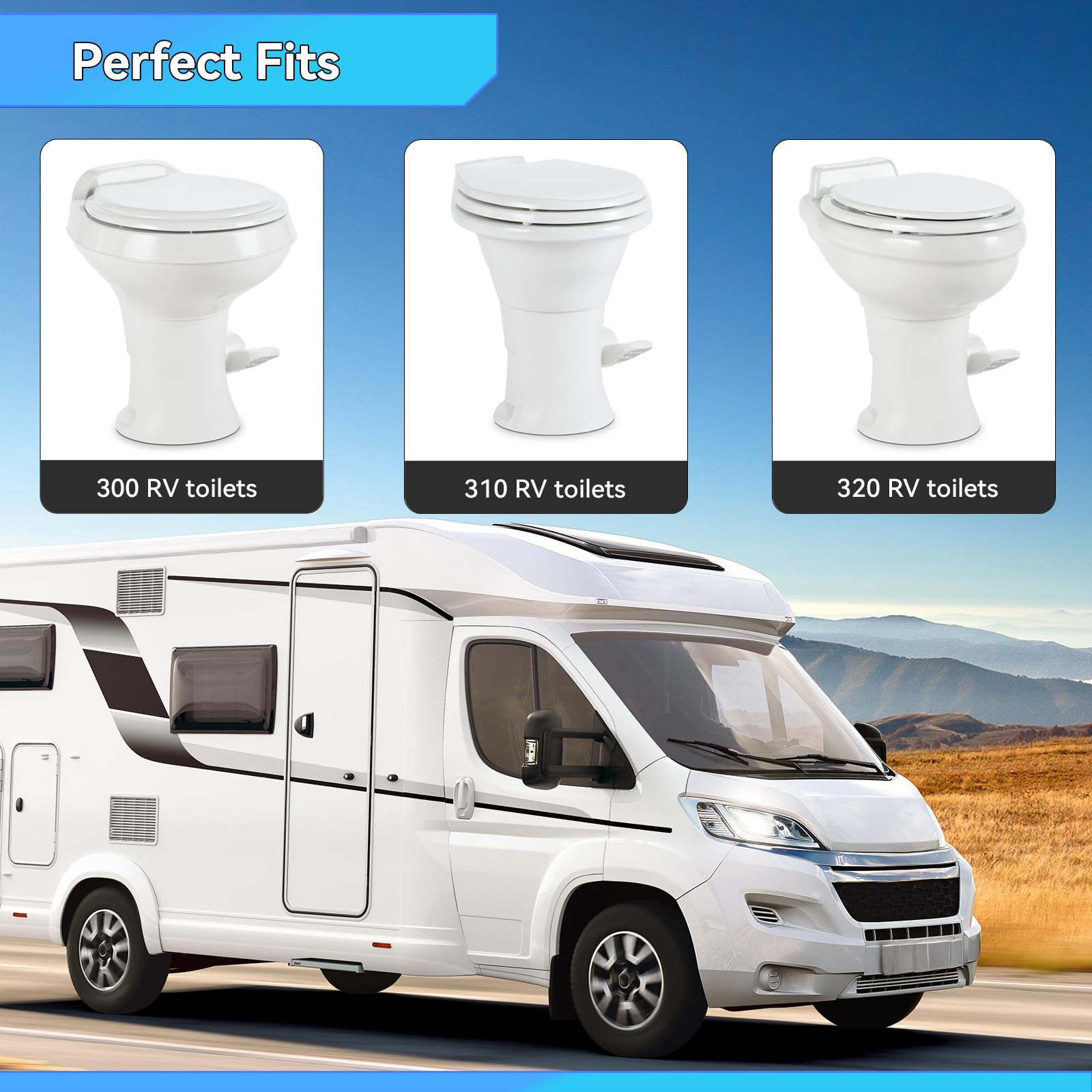 Xqiqx Rv Toilet Seal With 3 Inch Socket Floor Flange Kit, Rv Toilet Flange Seal Fits 300/310/320 Rv Toilets To Replaces 38534589