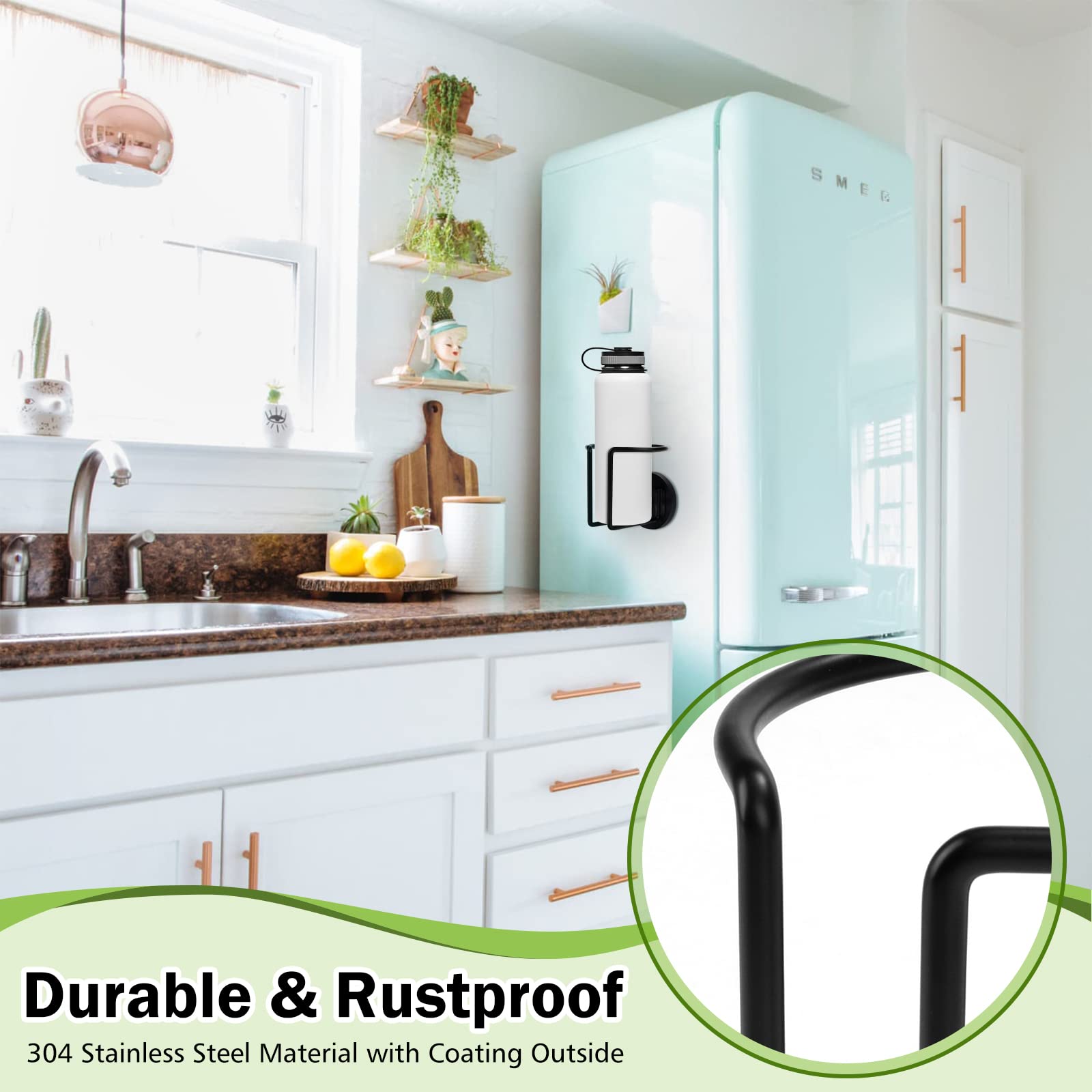 2 Pack Magnetic Cup Holder, Durmmur Sus 304 Stainless Steel Magnetic Cup Caddy, Magnetic Drink Holder For Tractor Mower Truck School Bus Refrigerator Treadmill, Magnet Can Holder On Metal Surface